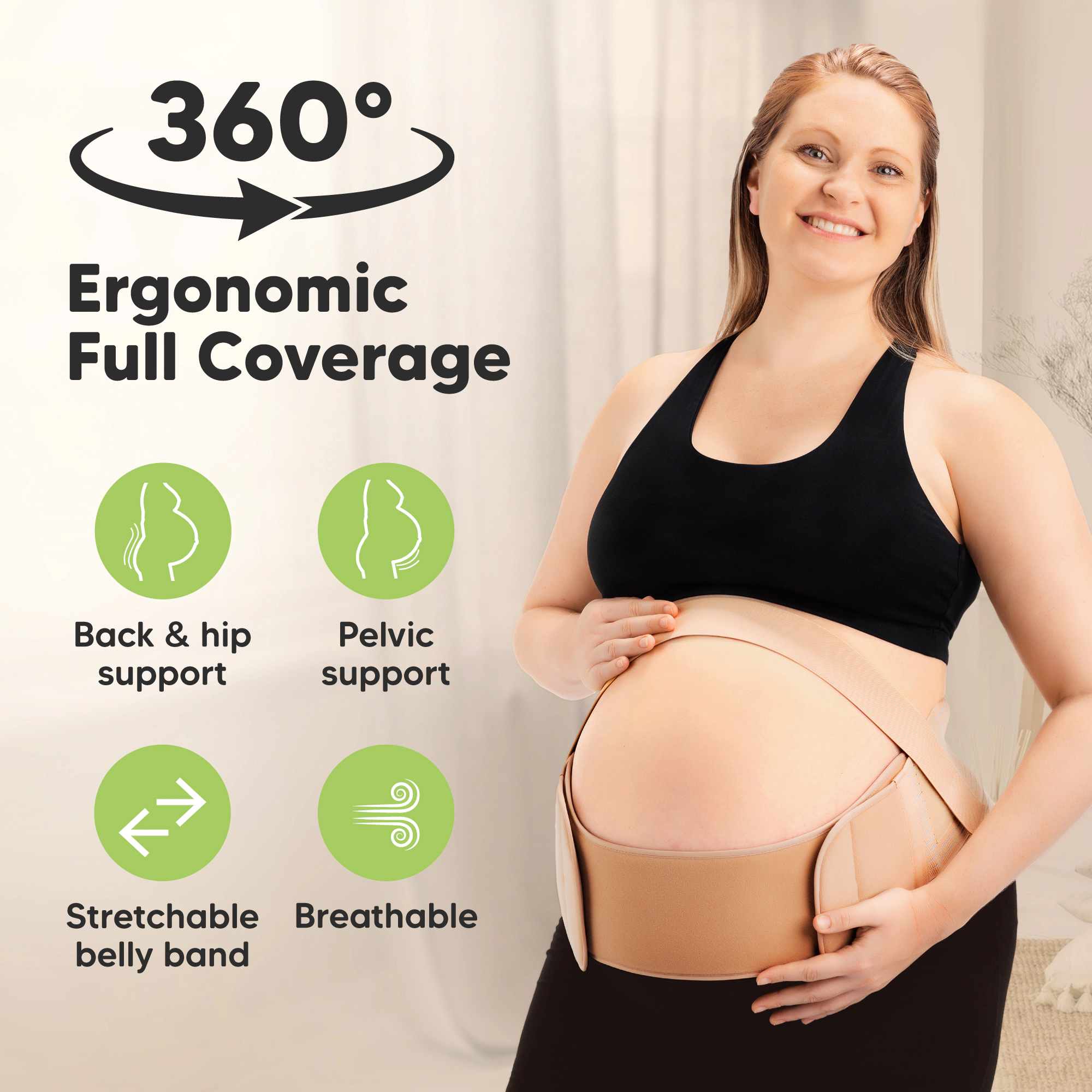 KeaBabies Nurture 2-in-1 Maternity Support Belt