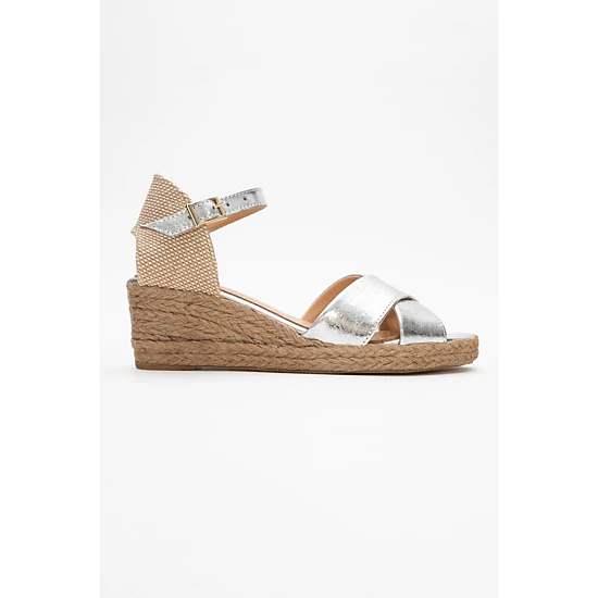 Forever & Always Womens Miria Leather Platform Espadrille