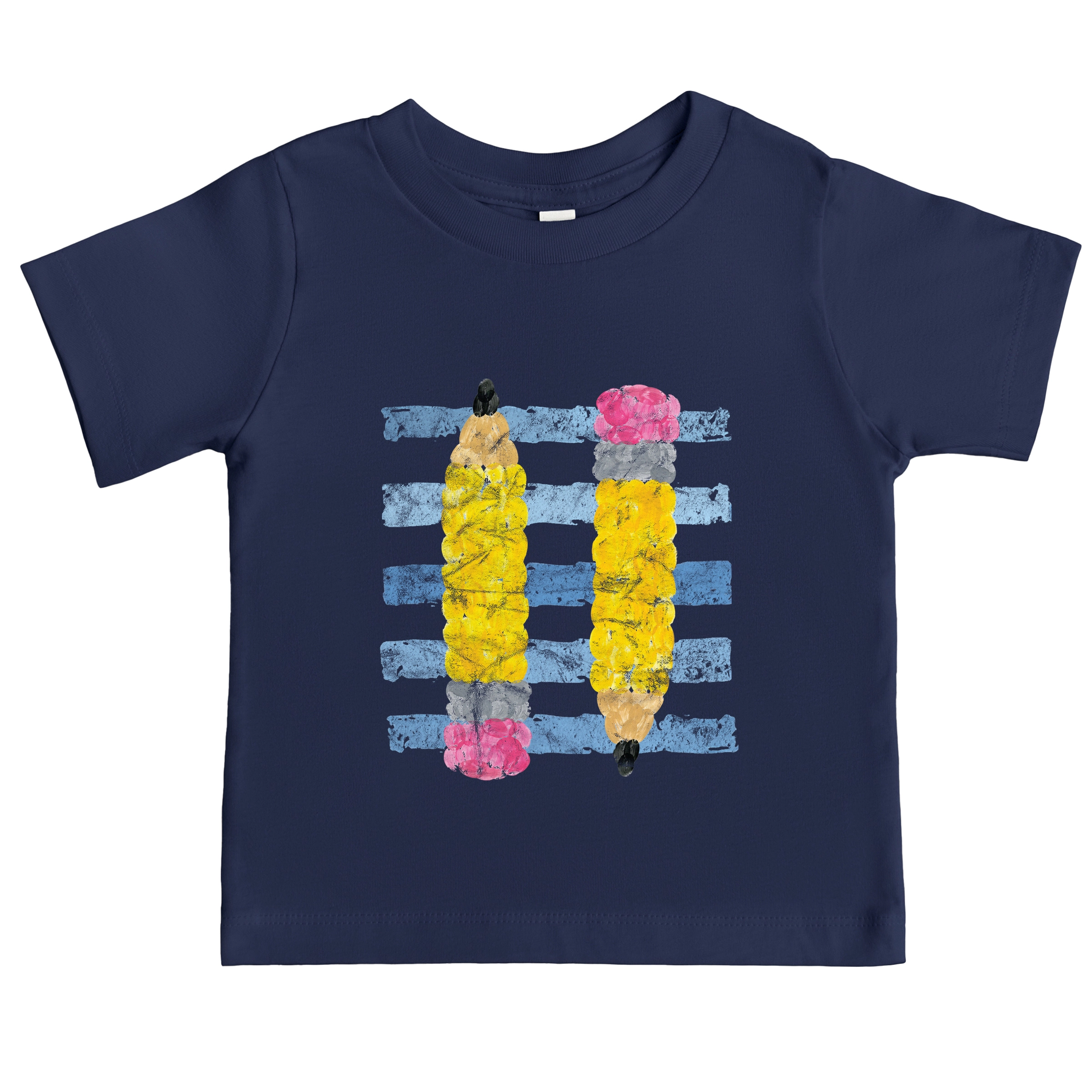 The Juniper Shop - Toddler Short Sleeve Graphic T-Shirt Pencil Stripes