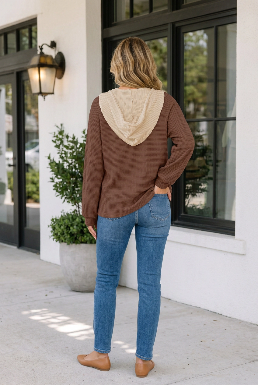 Threaded Pear Women's Tamarra Hooded Pullover Top