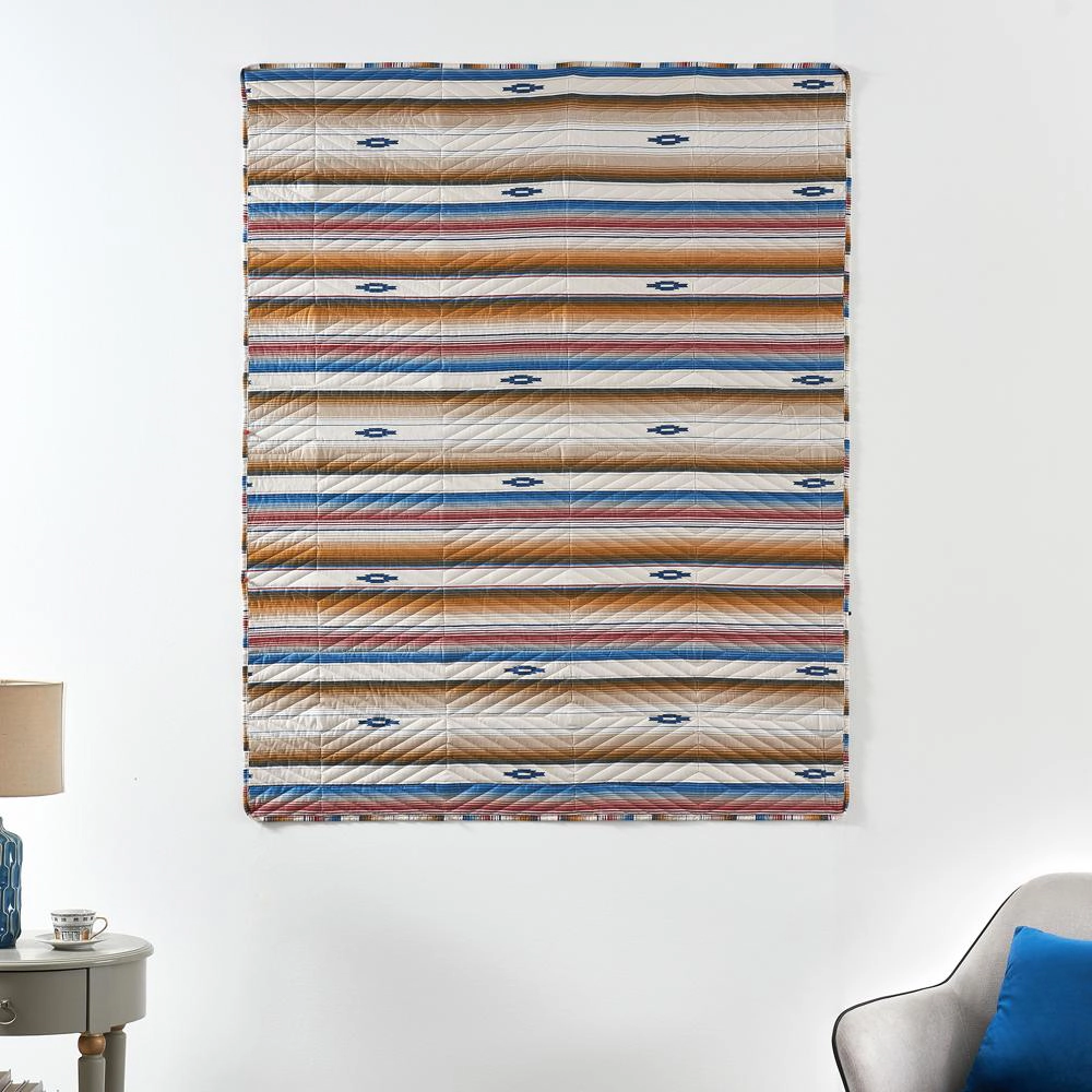Barefoot Bungalow Painted Desert Durable Prewashed with Extra Softener Throw Accessory 50" x 60" Sapphire