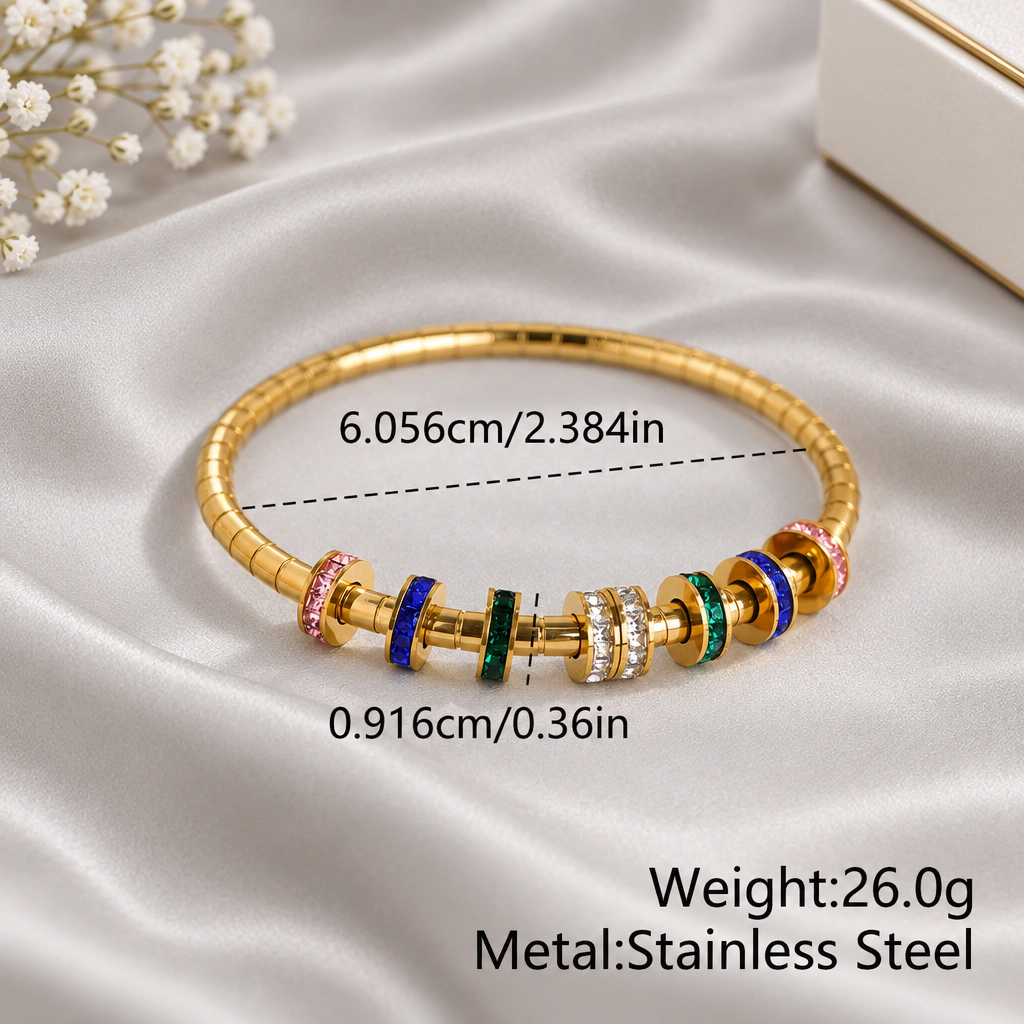 DressAtR Women's 18K Gold Plated Nordic Circle Bracelet