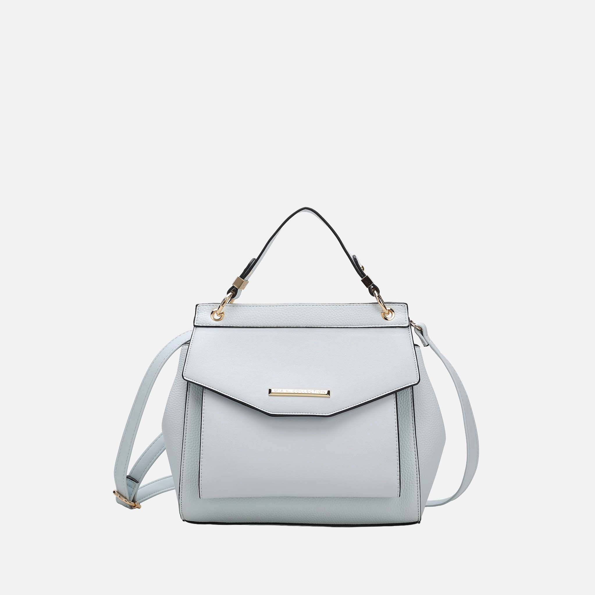 Mia K Collection 3-in-1 Convertible Bag - Vegan Leather Satchel Crossbody Backpack