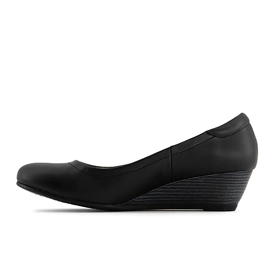 Andrea Womens Leather Wedge Loafers