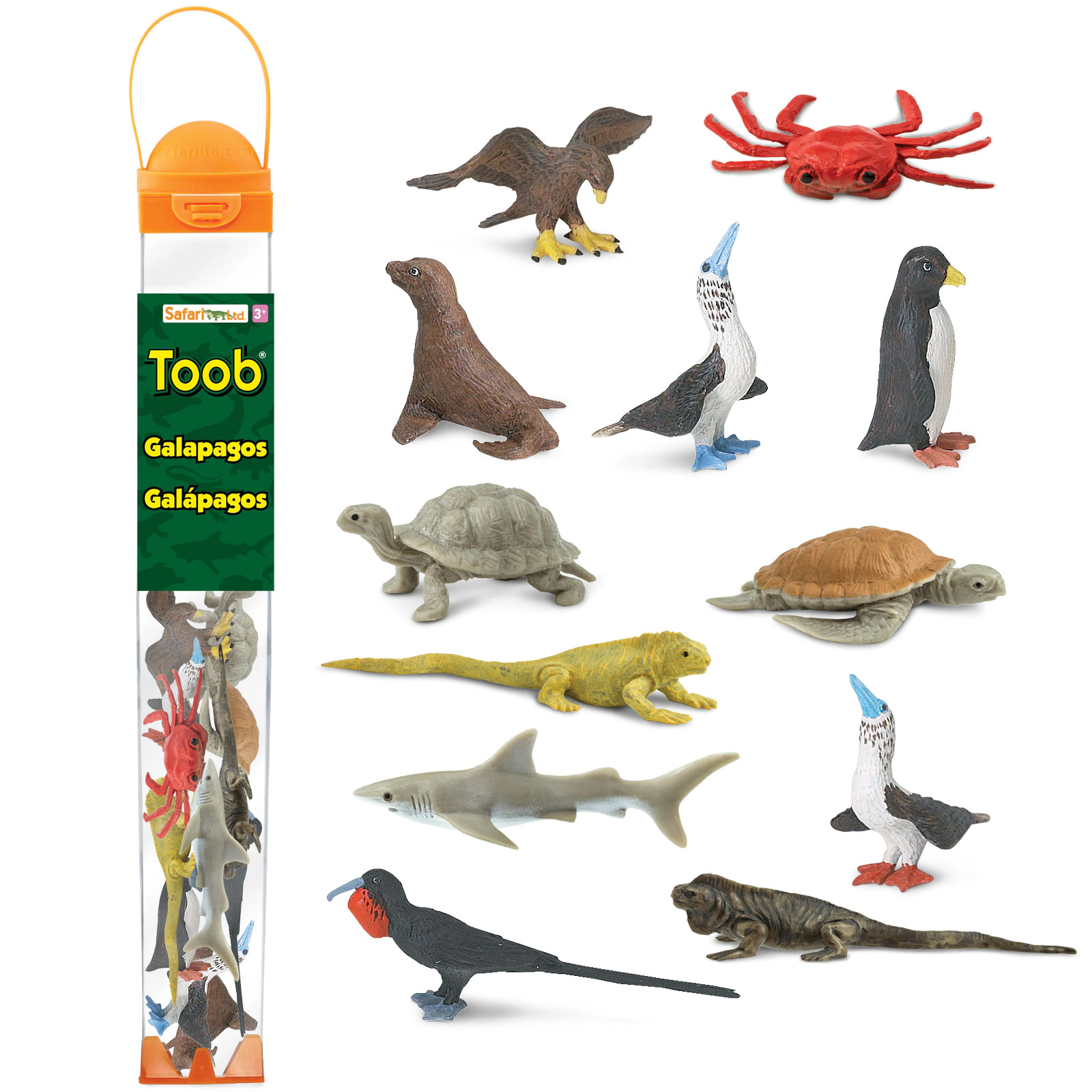 Safari Ltd. - Galapagos Animals TOOB - contains 12 Mini Figurines