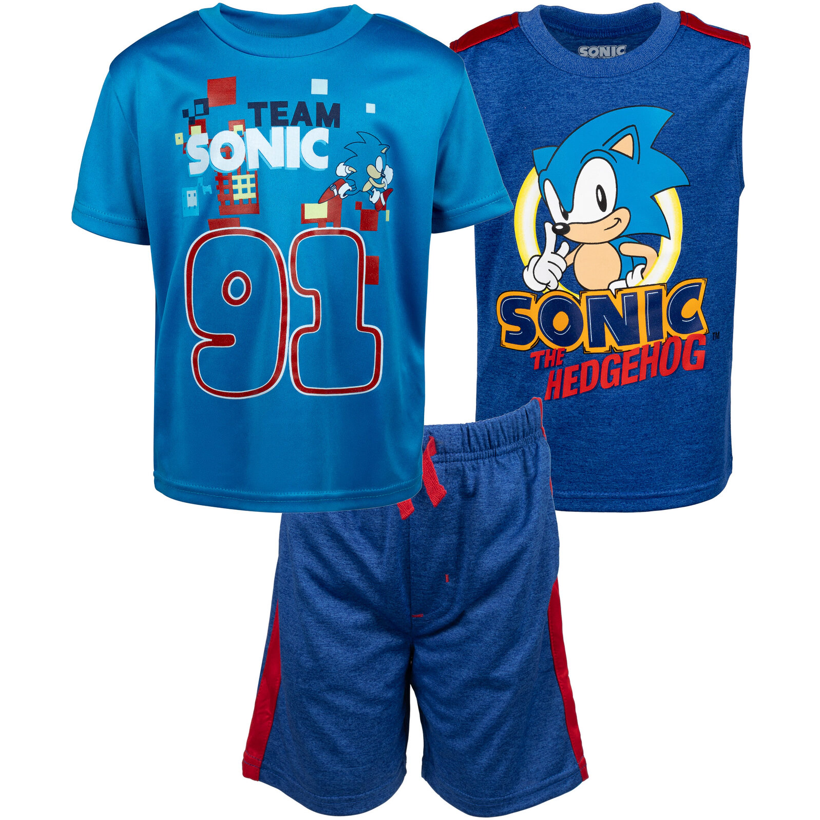 SEGA Sonic the Hedgehog Boys' Athletic T-Shirt Tank and Shorts Set