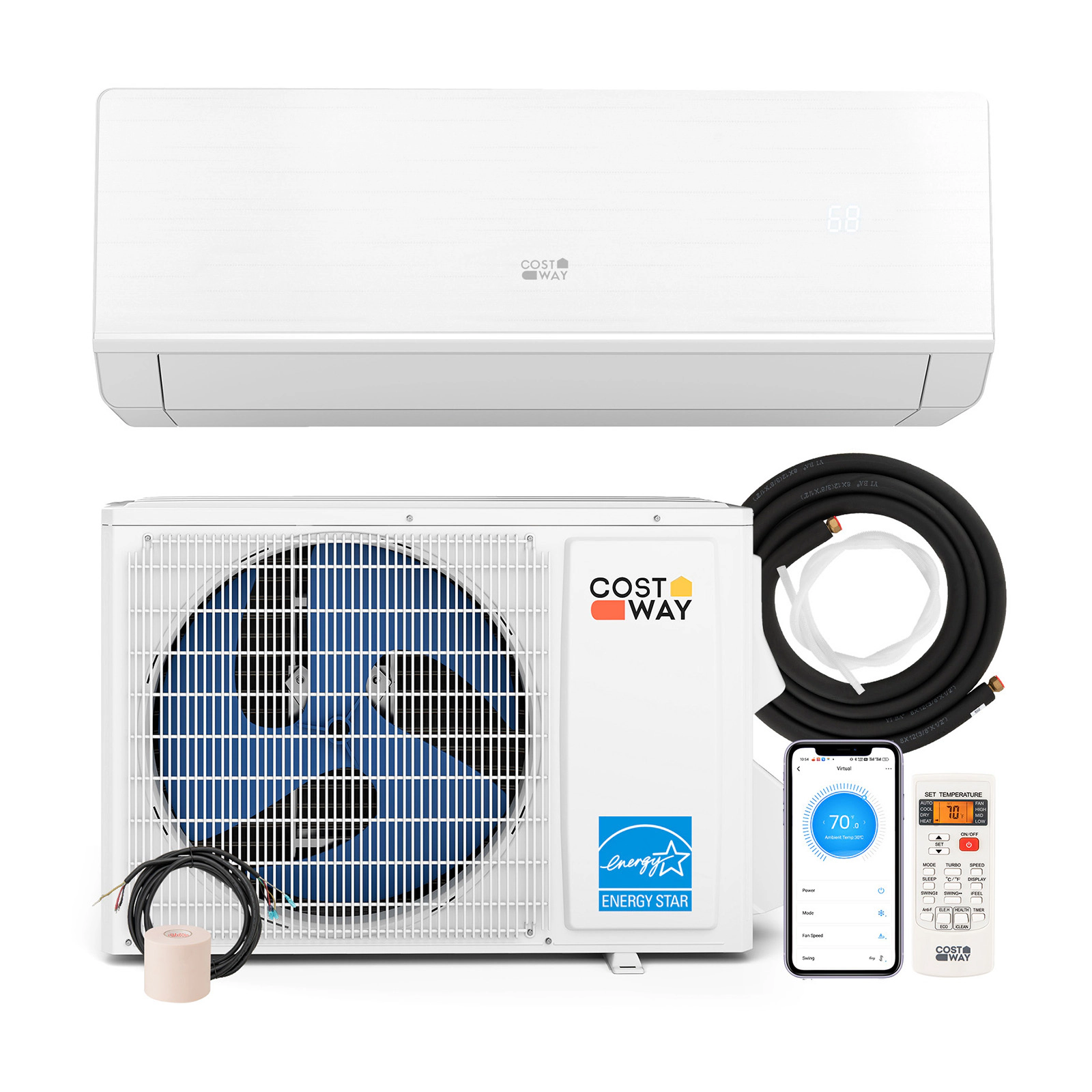 LJG SEERXtreme Series ENERGY STAR Certified 12000 BTU 24 SEER2 208-230V Mini Split Heat Pump Heating at -13°F