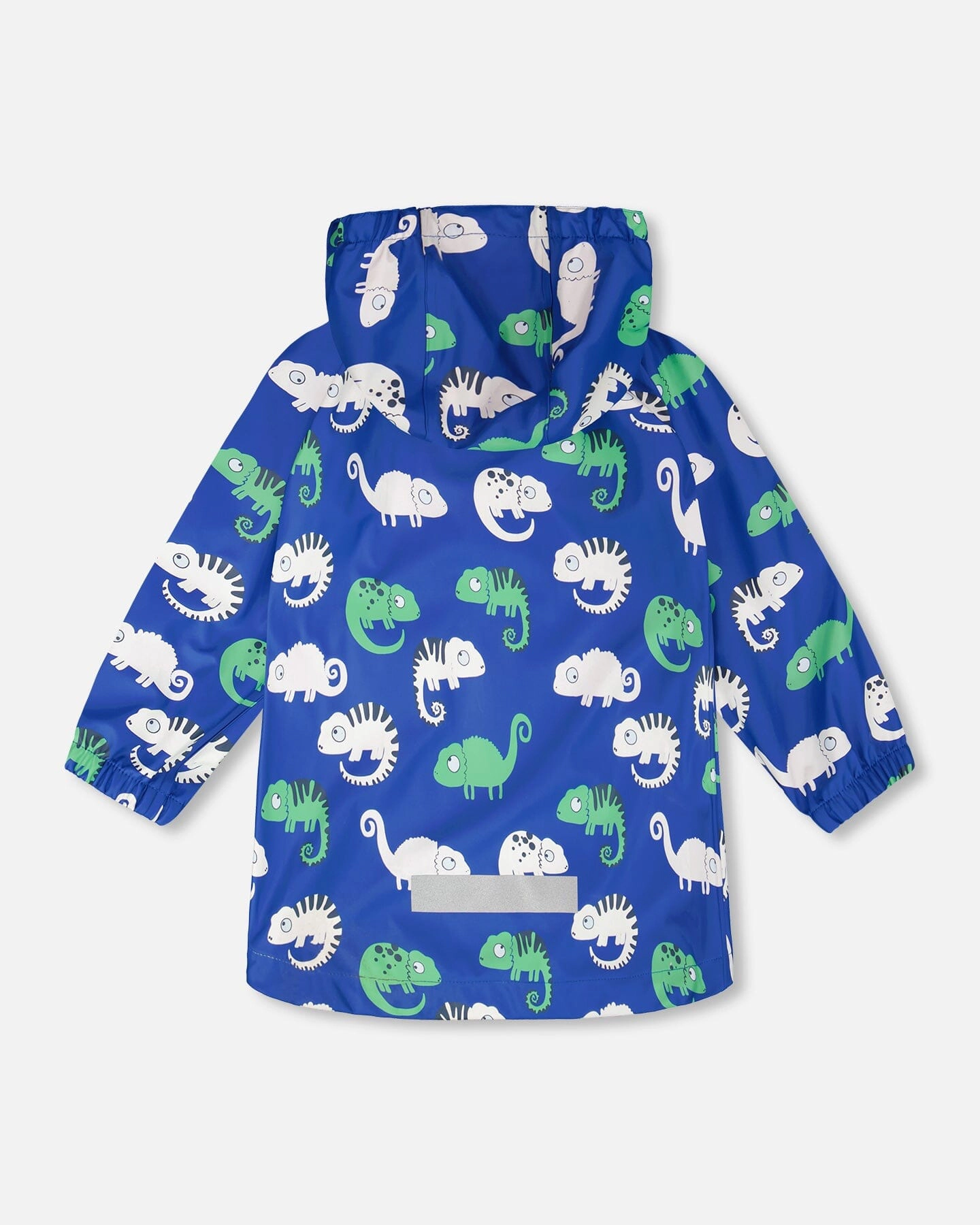 Deux par Deux Boys Rain Jacket In Polyurethane Chameleon Print