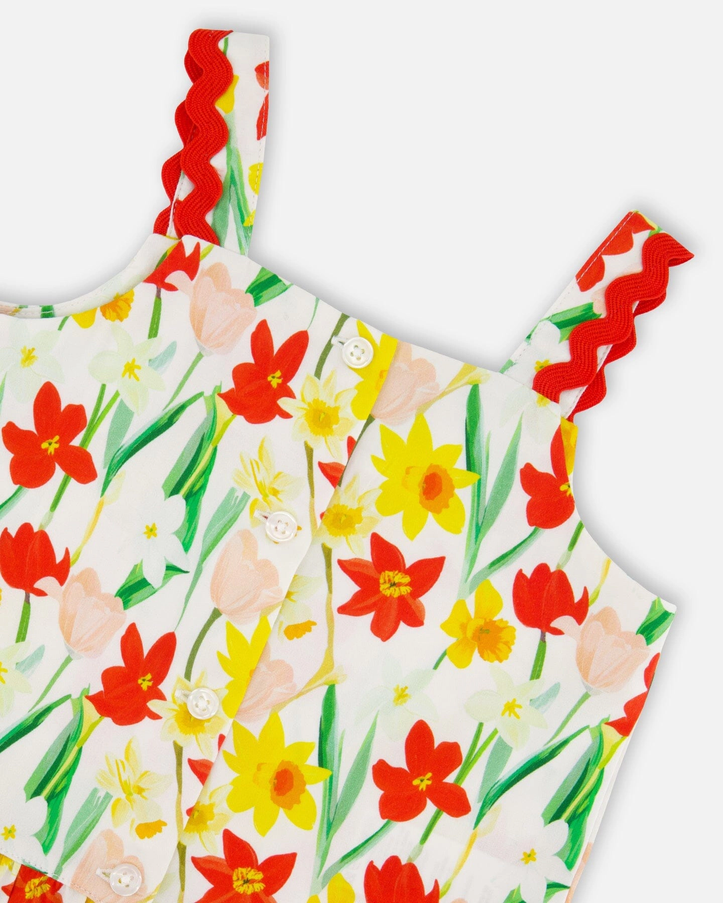 Deux par Girls Viscose Top Daffodil Print