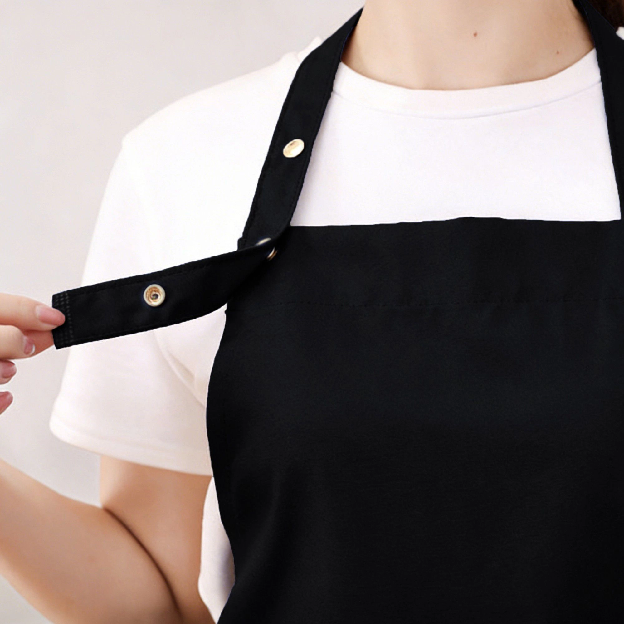 Alilang Women Kitchen Apron Adjustable Neck with Pocket for Cooking Baking Crafting