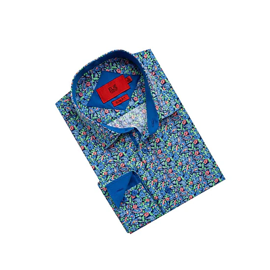 Elie Balleh Slim Fit Mens Paisley Print Button-Down Shirt