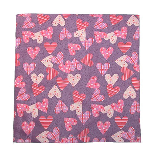 CTM® Plaid and Polka Dot Heart Bandana