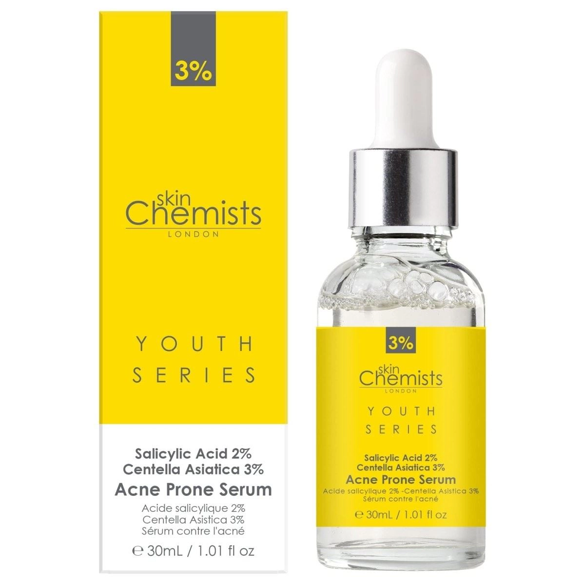 skinChemists Acne-Prone Serum with Salicylic Acid 2% and Centella Asiatica 3%