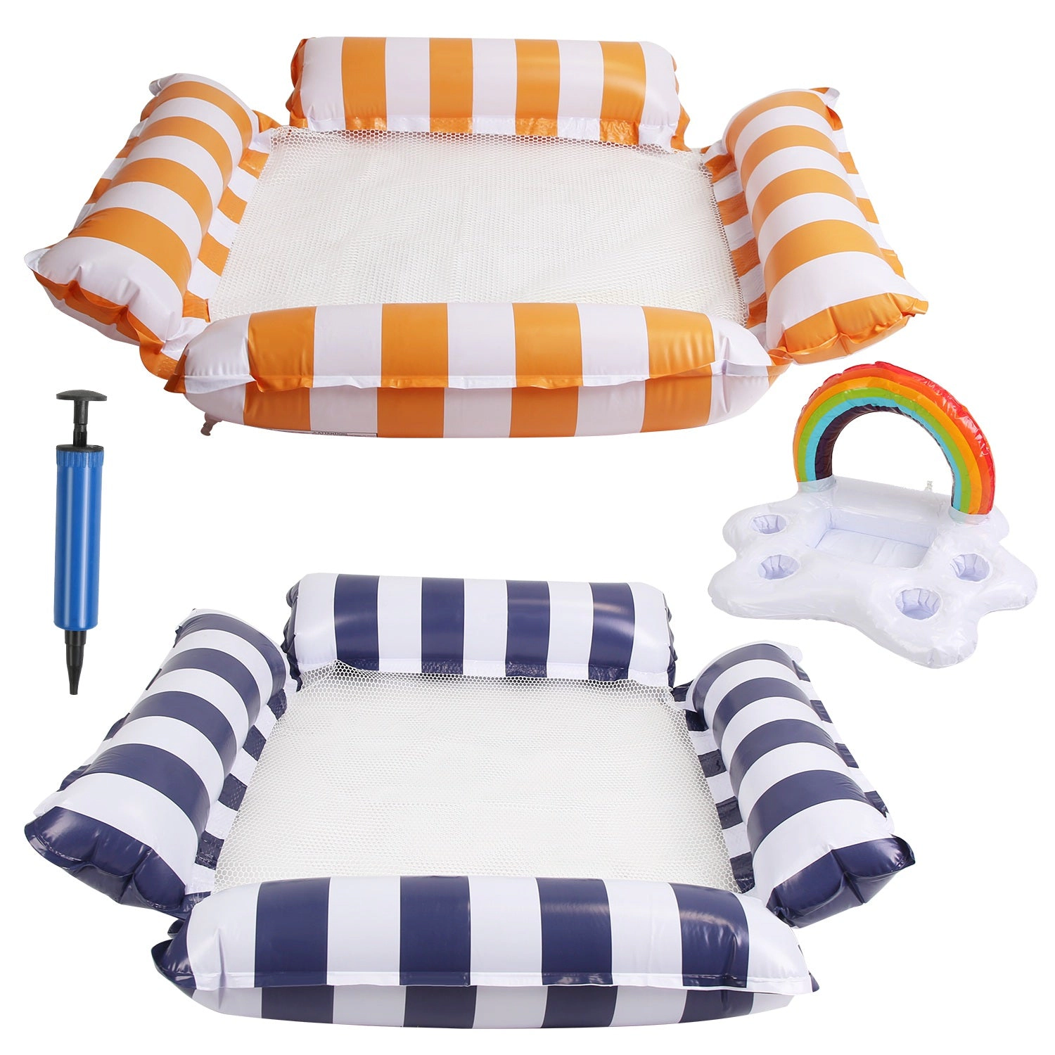 GBruno 3-Piece Inflatable Pool Float Set With Hammocks