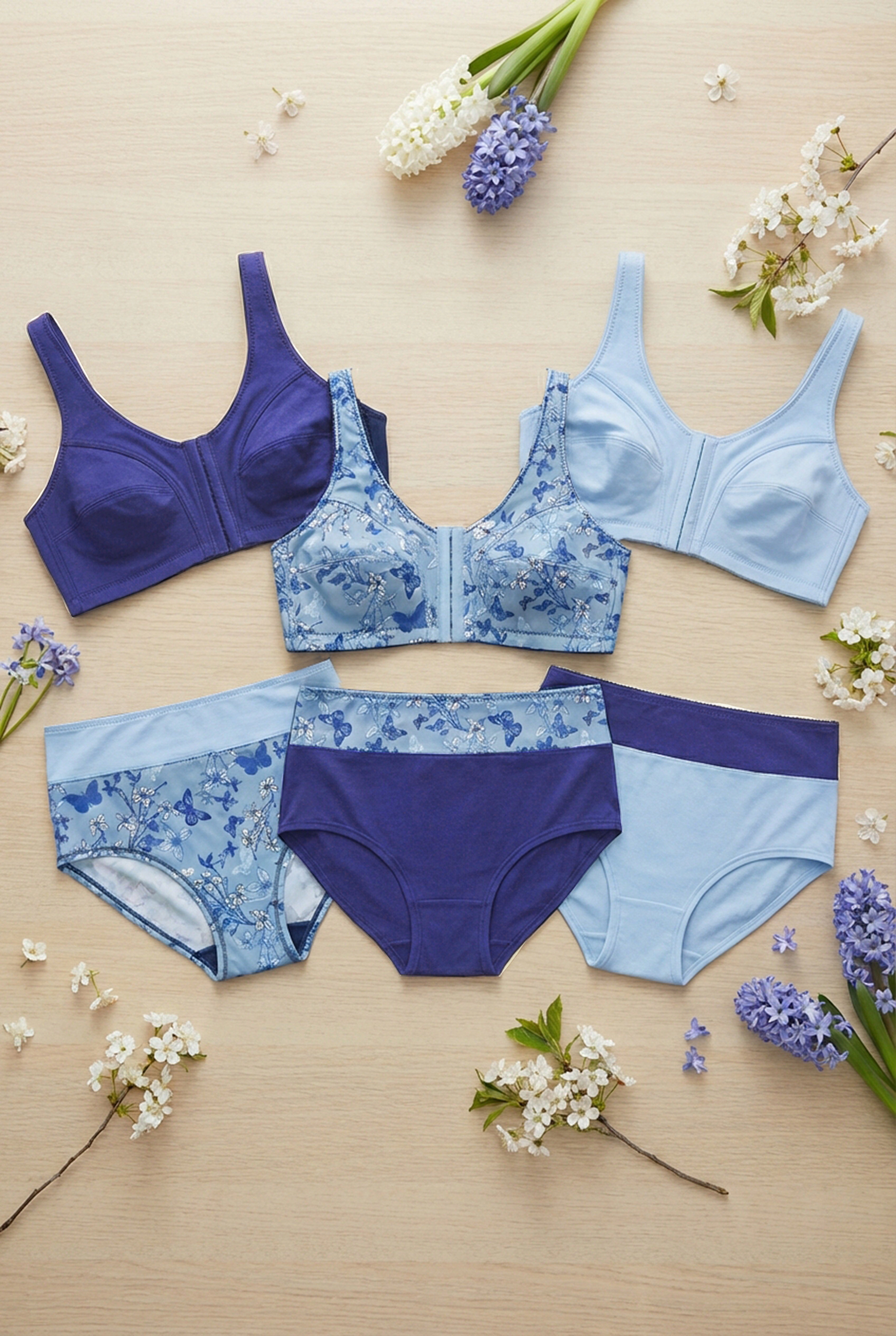Comfort Choice Women's Plus Size 3-Pack Front-Close Cotton Wireless Bra