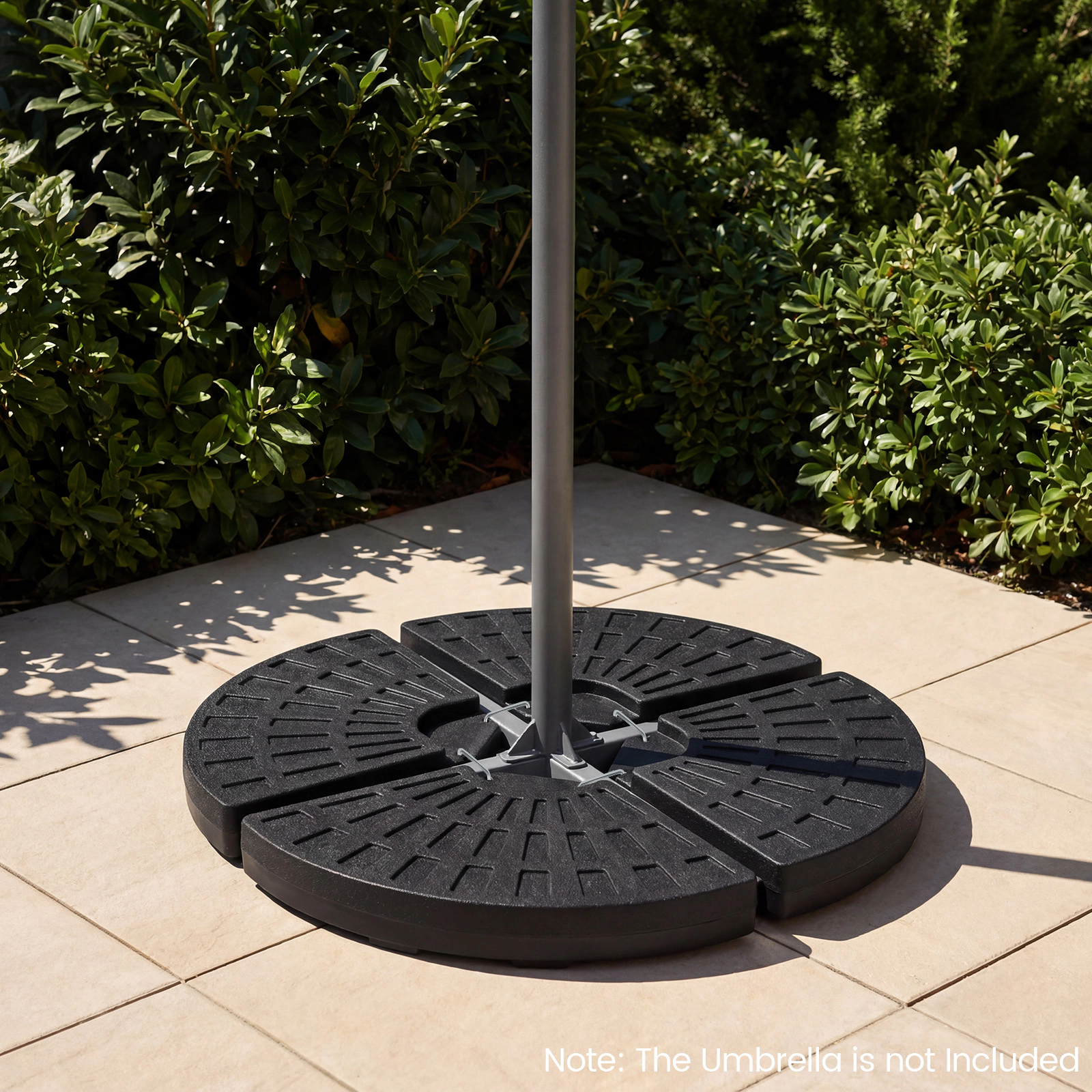 Slickblue 4-Piece Fillable Patio Umbrella Base Weights for Offset and Cantilever Umbrellas with Locking Pins
