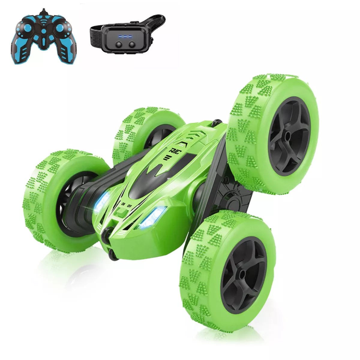 Sperric RC Stunt Toy Car for Kids, Rechargeable Remote Control Car with 360° Flips Double-Sided Driving & Headlights 4WD