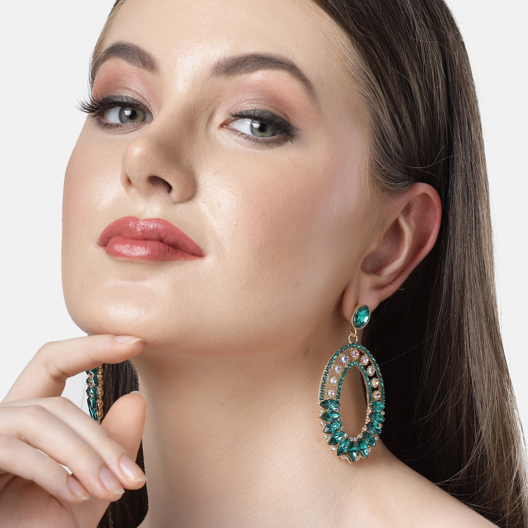 AGP PARIS Womens Diva Collection Mosaic Dangle Drop Earrings
