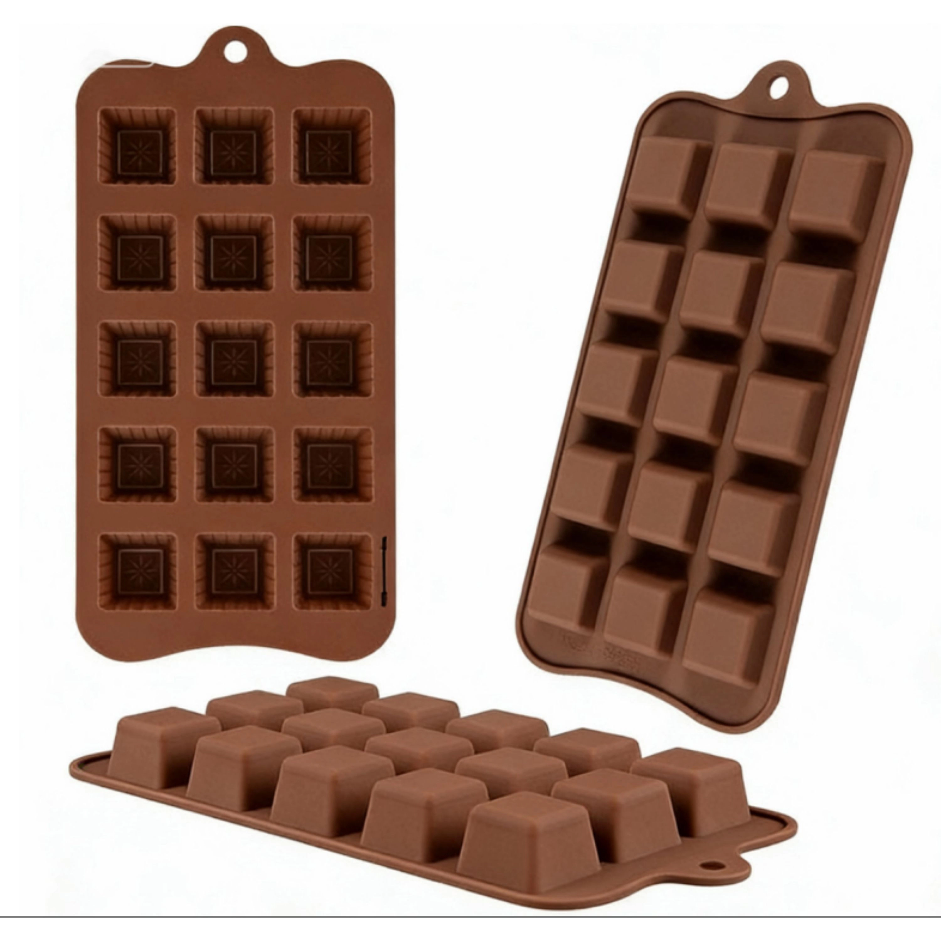 Kitcheniva 4.1 x 8.5 Inch Silicone Square Chocolate Drop Mold