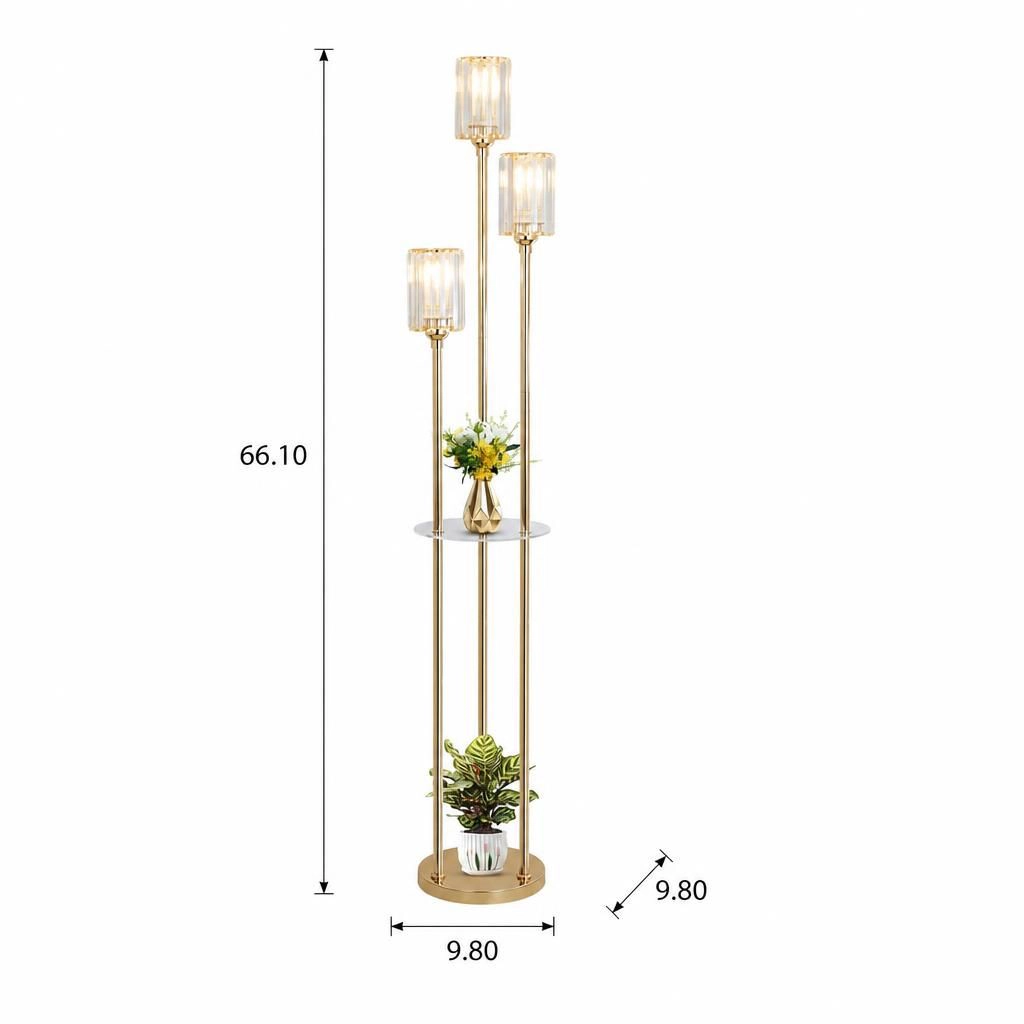 ELEMENT ACE Modern Glass Shade Standing Floor Lamp