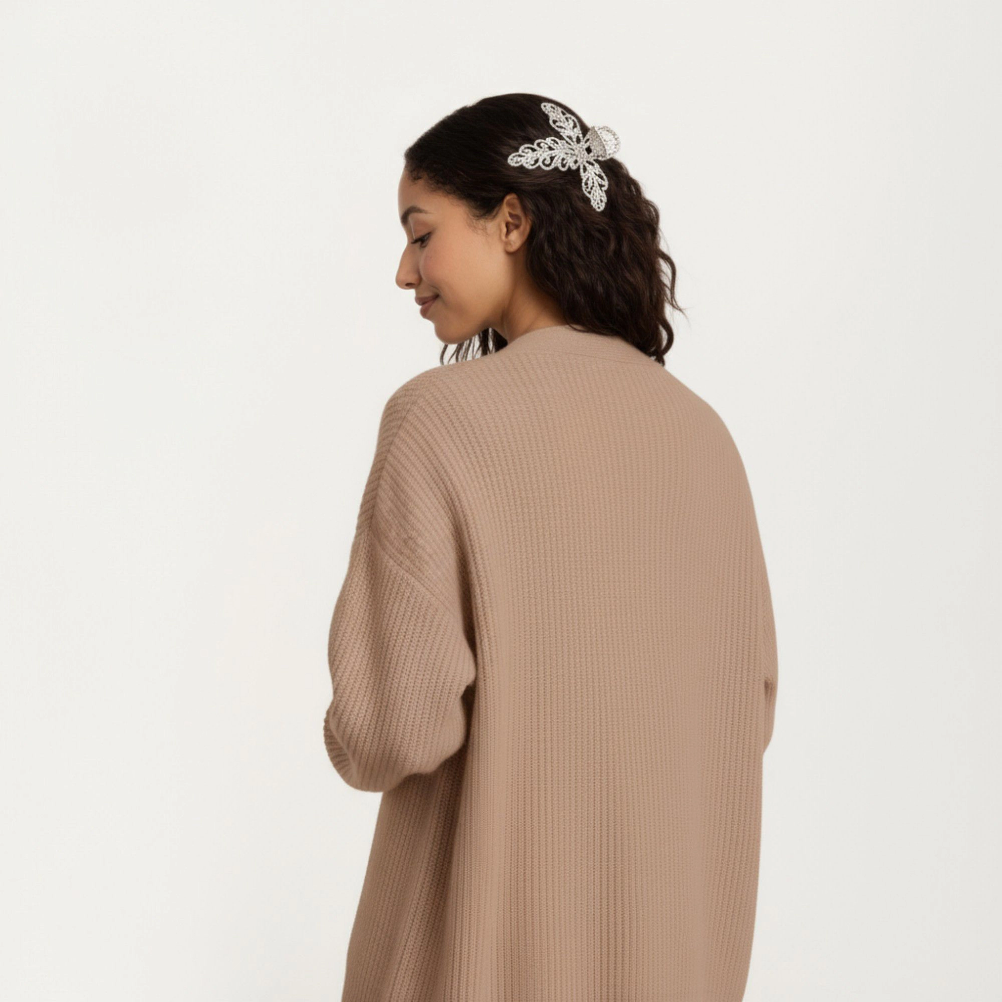 Anna-Kaci Women's Oversized Rib Knit Button Front Cardigan with Relaxed Drop-Shoulder Silhouette and Soft Textured Feel