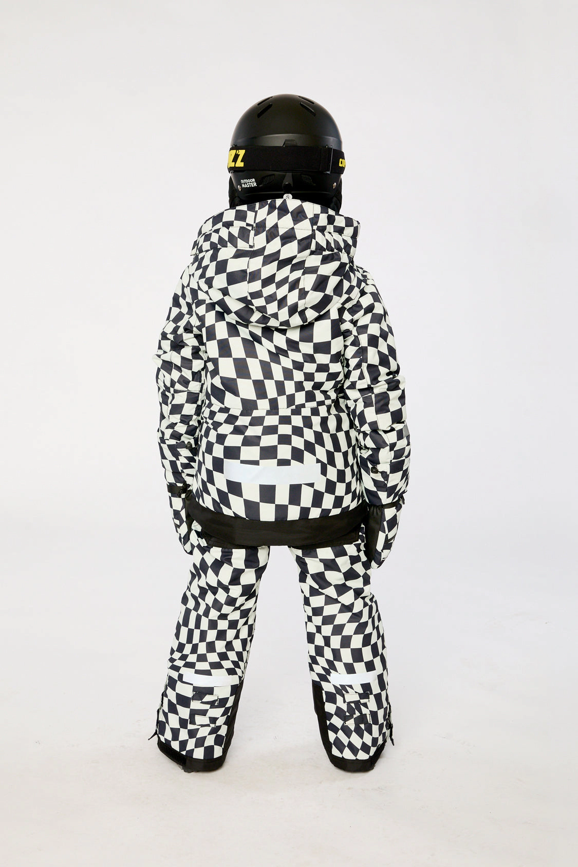 Deux par Boys Two Piece Teknik Checkered Print Snowsuit with Hooded Jacket and Snow Pants