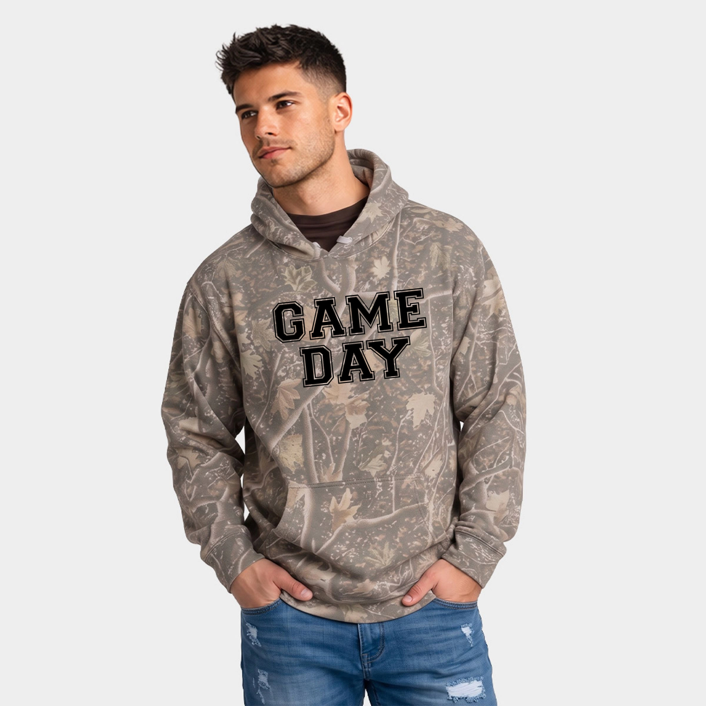 Simply Sage Market - Men's Camo Hoodie Game Day