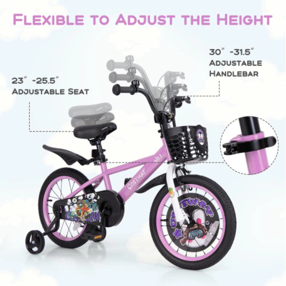Hivvago 16 Inch Kids Bike for 4-8 Years Old Sport Bicycle with Adjustable Handlebar and Saddle-16 inches
