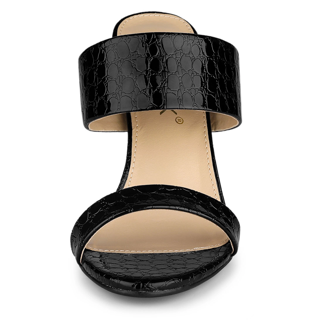 BLISSFUL STEP Women's Stiletto Heel Open Toe Sandals