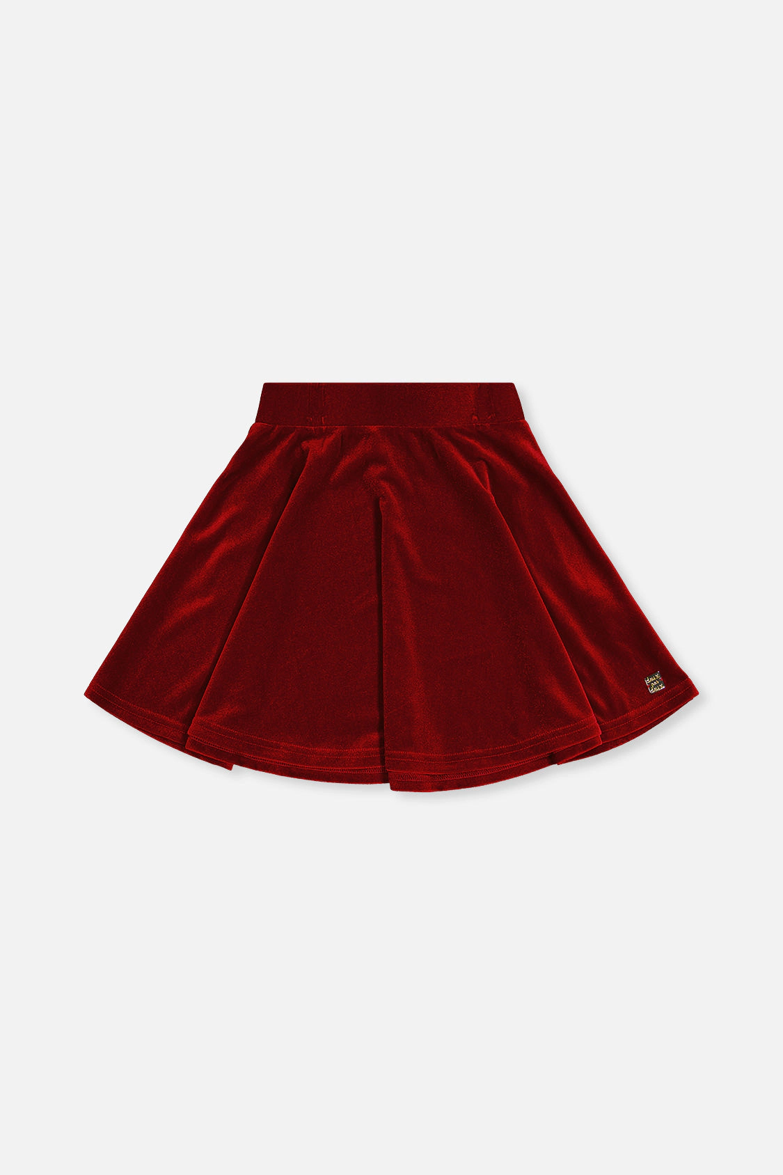 Deux par Girls Pleated Velvet Skirt