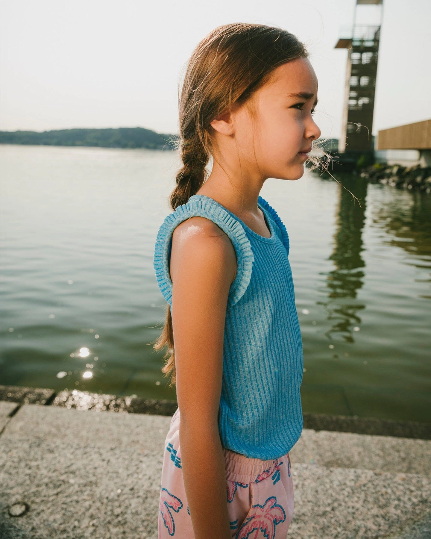 Deux par Girls Rib Ribbed Tank Top
