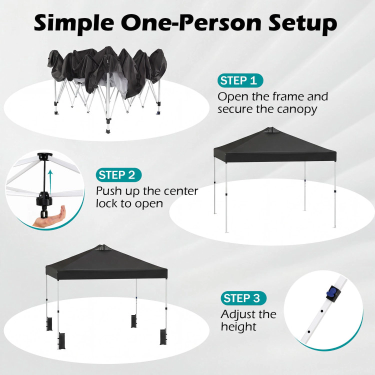 Hivvago 10 x Feet Outdoor Commercial Pop up Canopy Tent