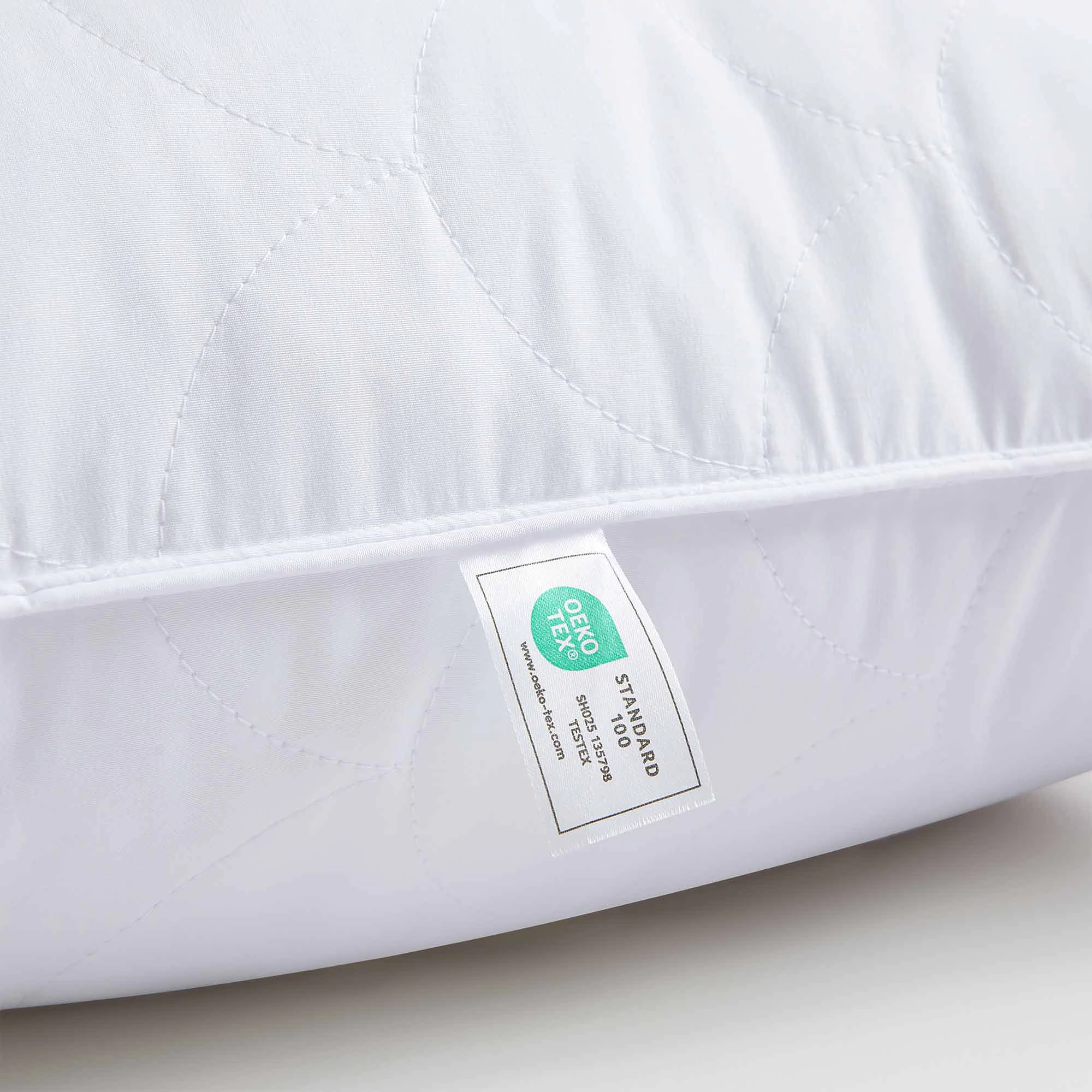 PEACENEST Natural Goose Feather Pillows with Soft Quilted Cover,2-Pack