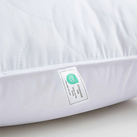 PEACENEST Natural Goose Feather Pillows with Soft Quilted Cover,2-Pack