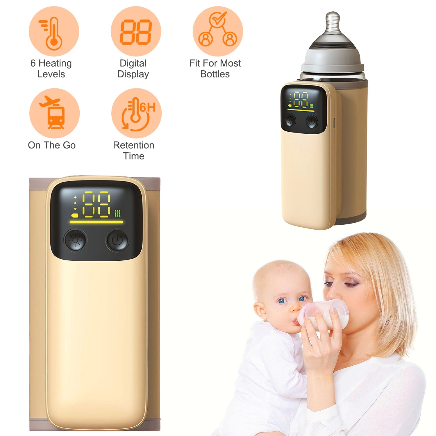 GBruno Kids' Kids' Portable Bottle Warmer With Night Light