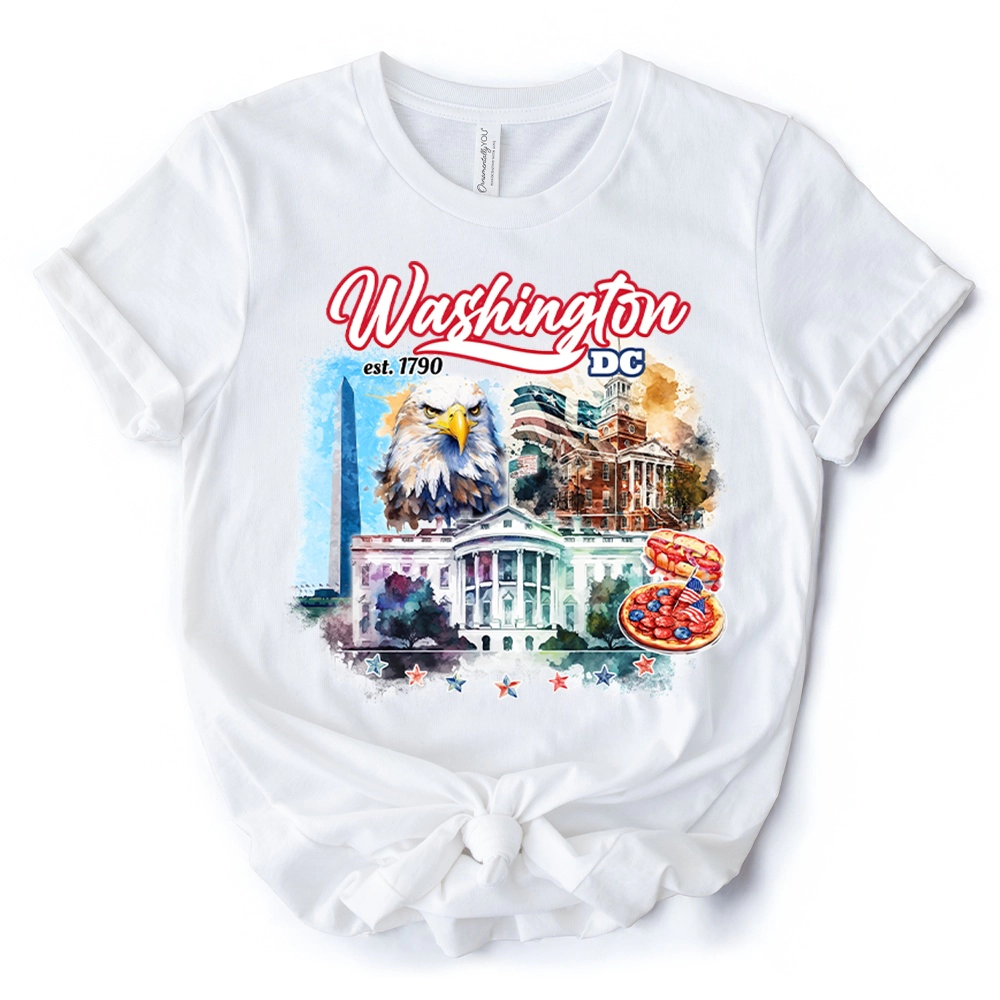 OrnamentallyYou Unisex Artistic Washington DC T-Shirt