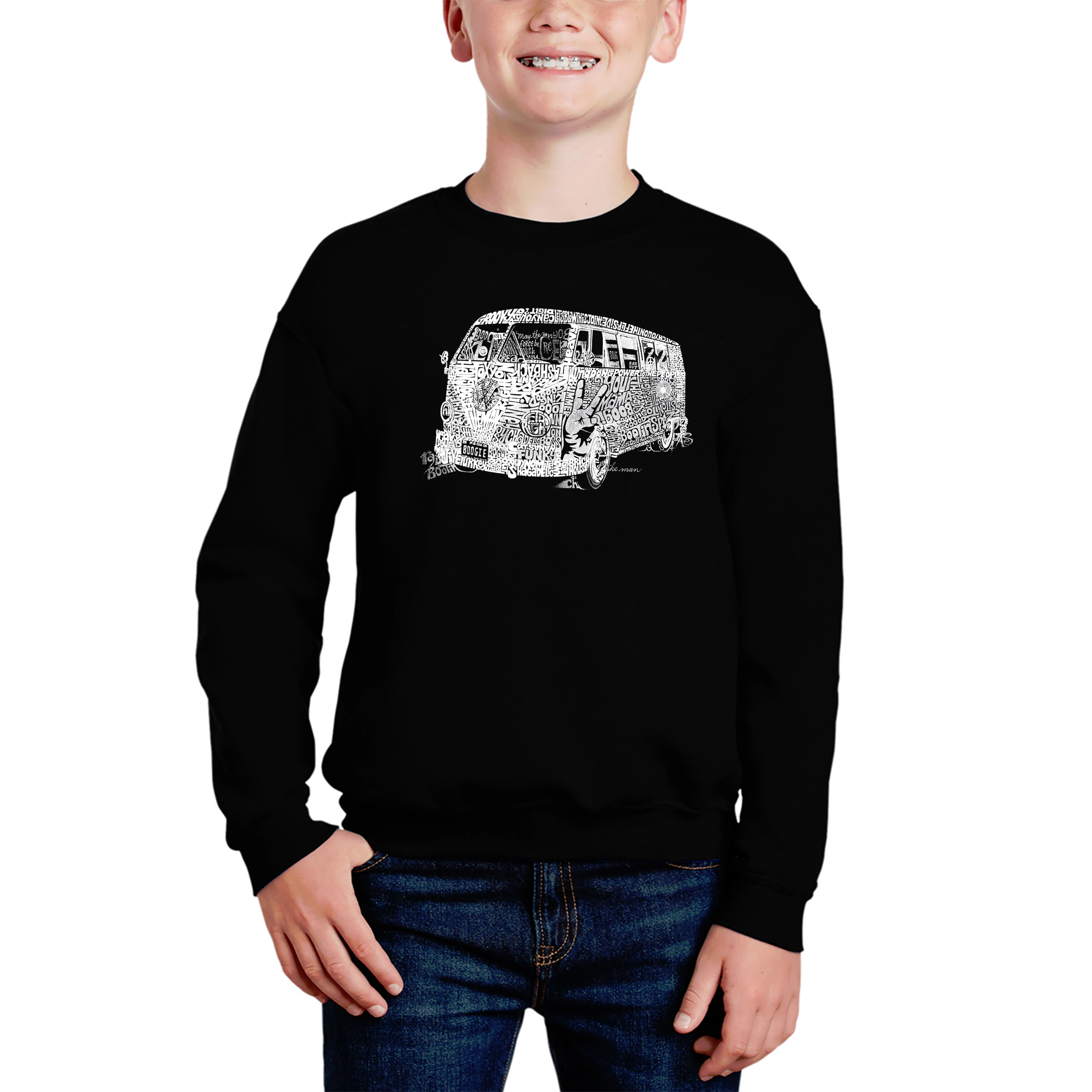 LA Pop Art Boy's Word Sweatshirt - The 70's