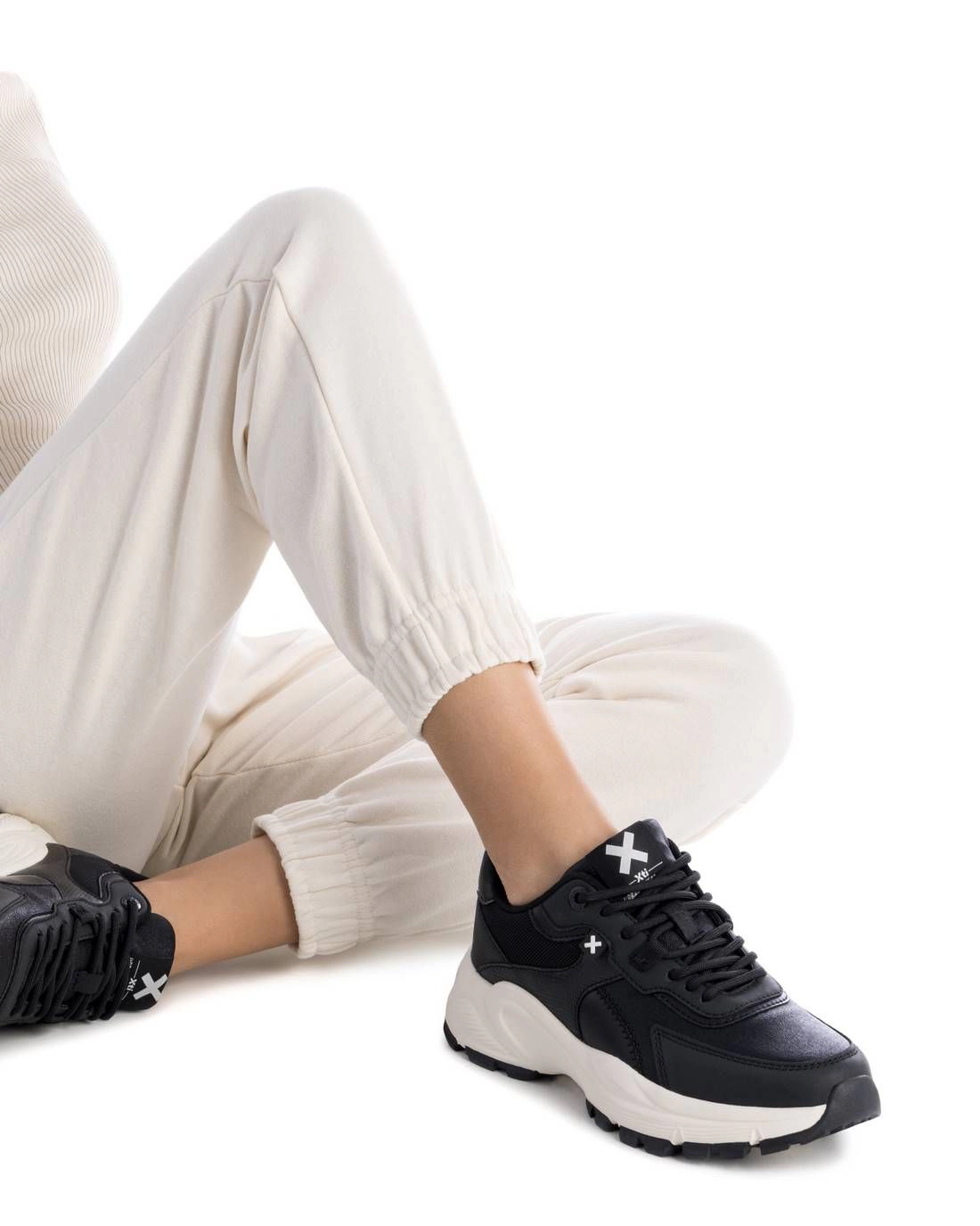 XTI Womens Sneakers Lace-Up Lightweight Casual Shoes