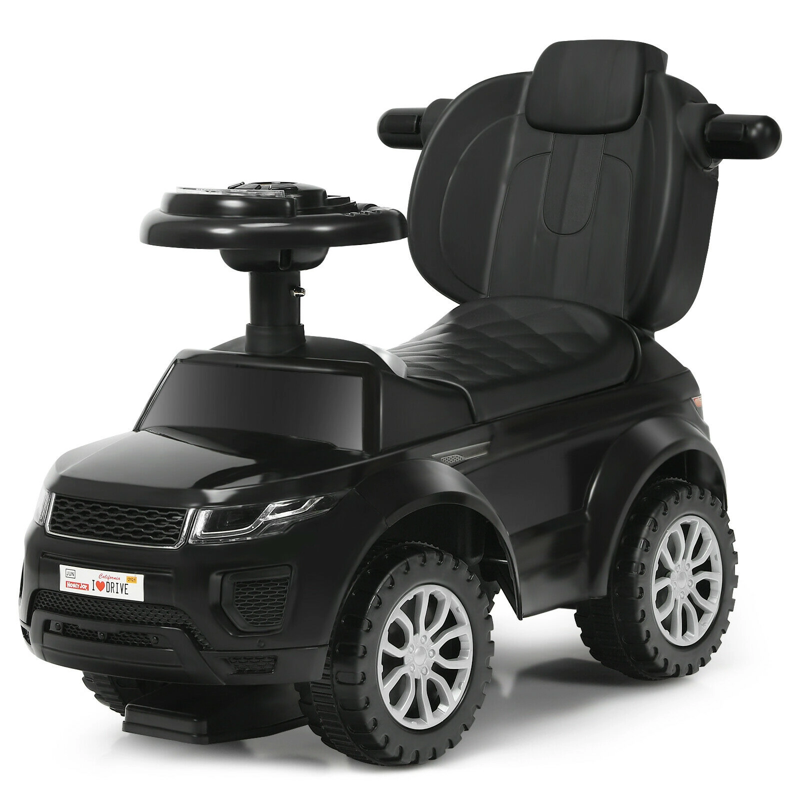 Hivvago 3 1 Ride on Push Car Toddler Stroller Sliding with Music