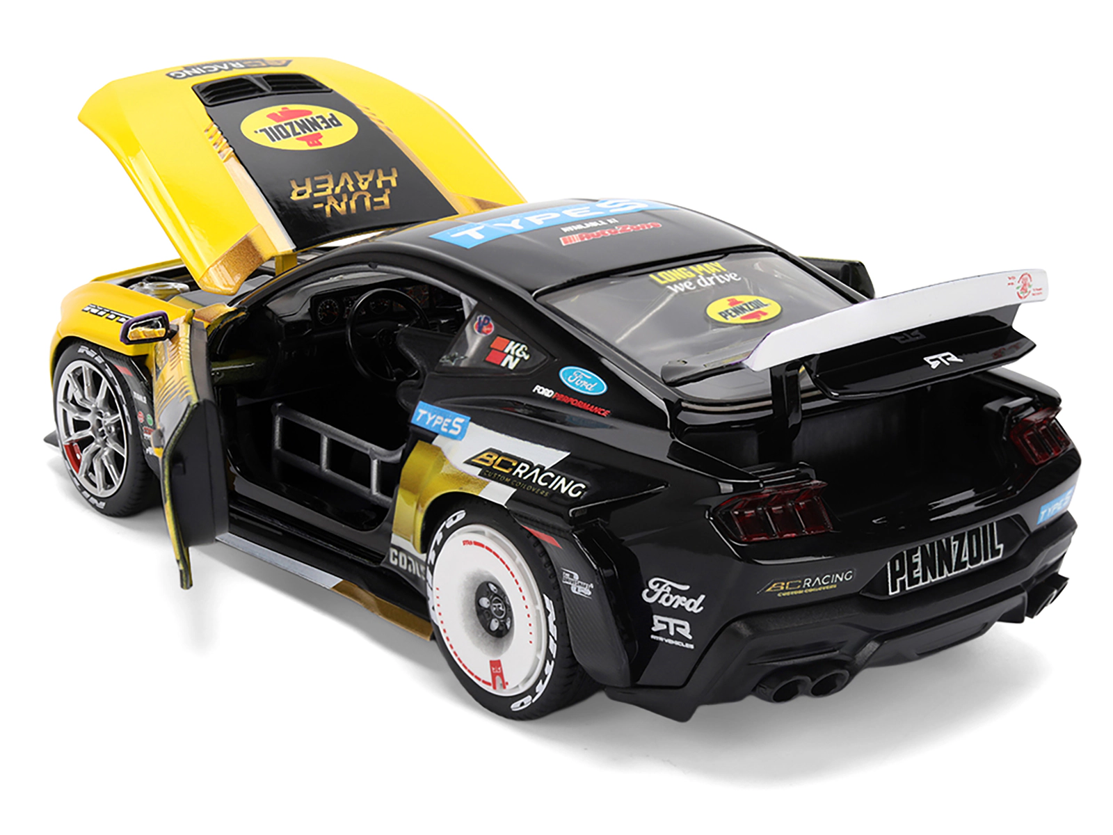 Jada Ford Mustang RTR #88 Chelsea Denofa "Pennzoil" "Formula Drift PRO Championship" (2025) with Lights "RTR