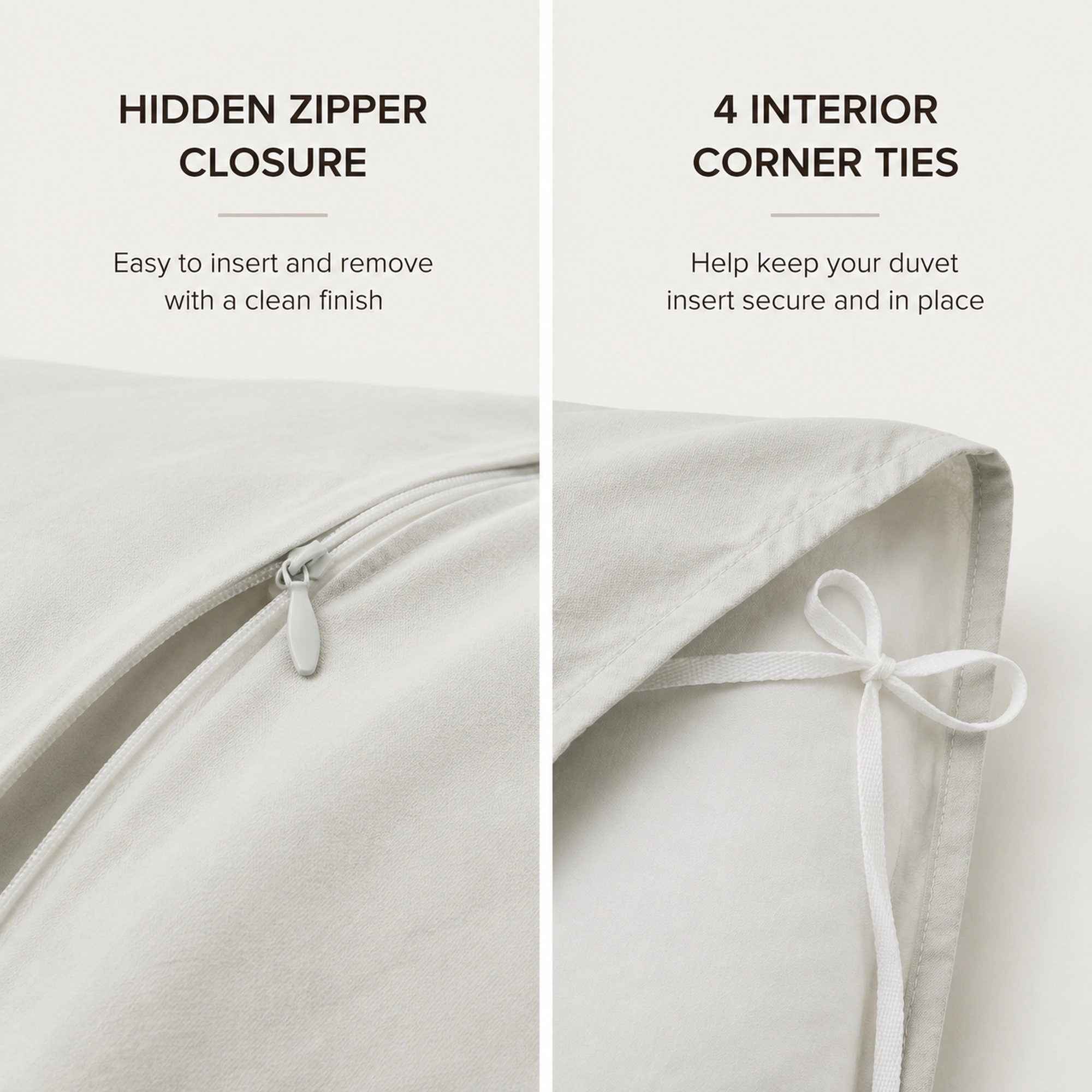 PEACENEST 100% Cotton Duvet Cover Set, Soft Breathable Lightweight Bedding Set