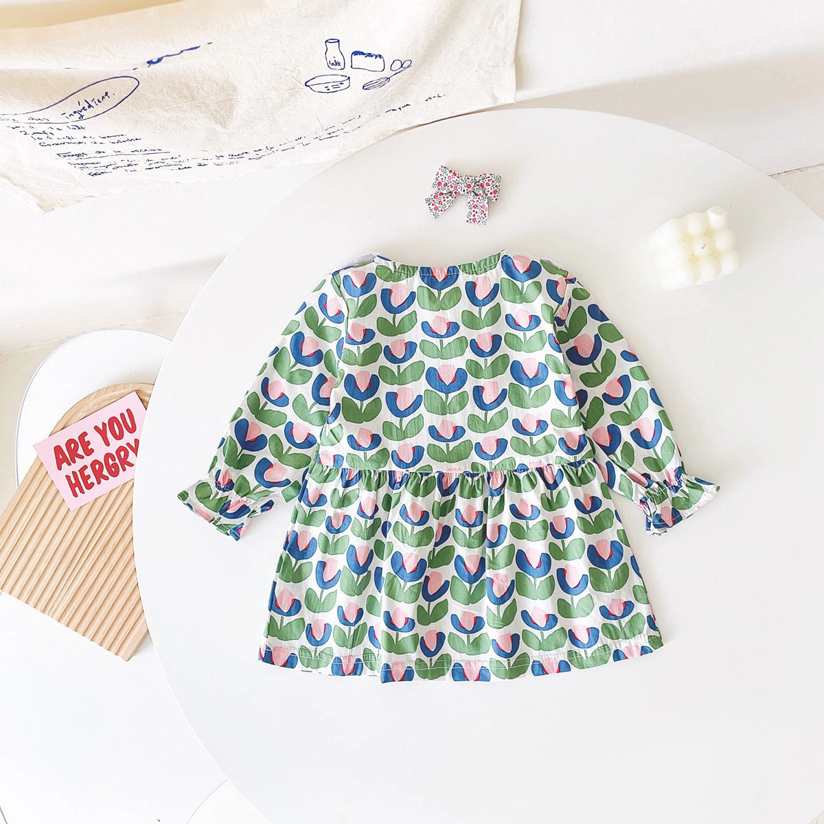 MyKids-USA Baby Girl Floral Peter Pan Collar A-Line Dress