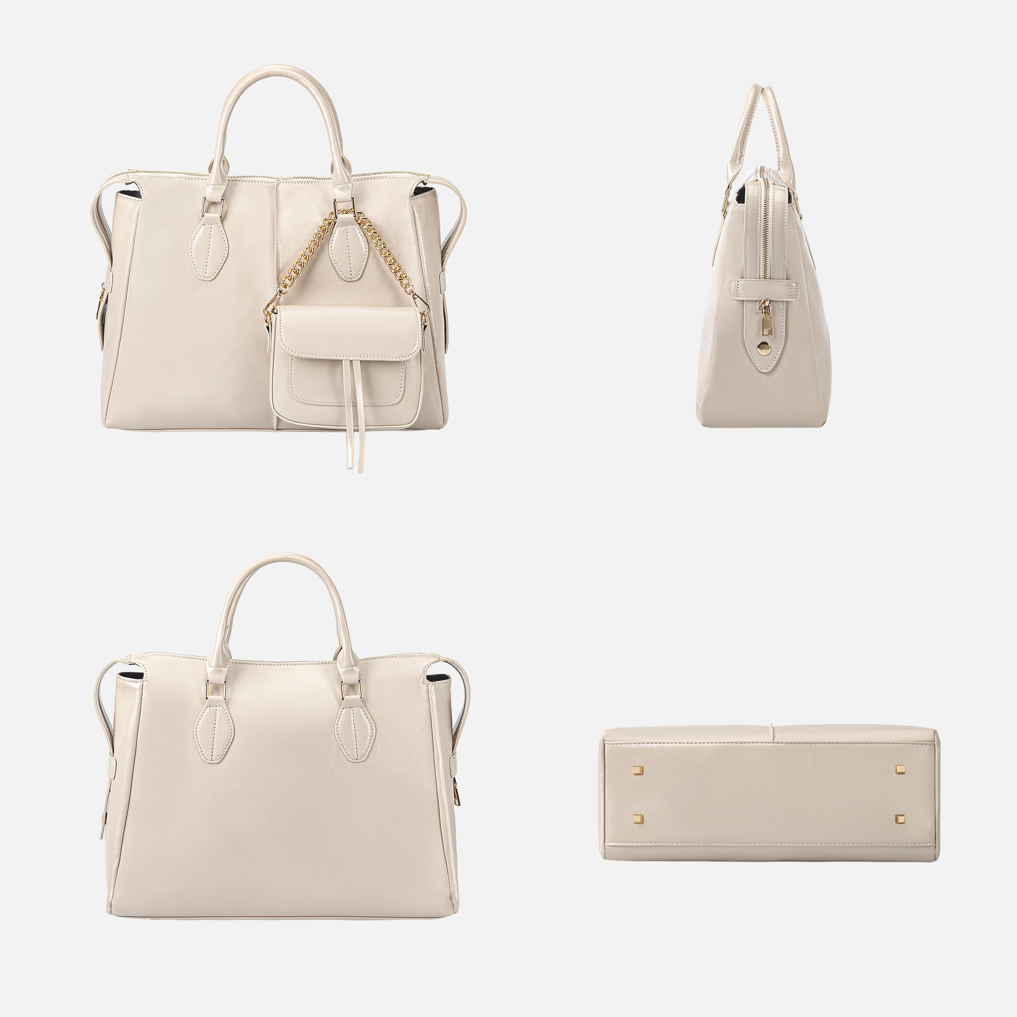 J'OMOR by Mia Yareli Structured Faux-Leather Tote Bag