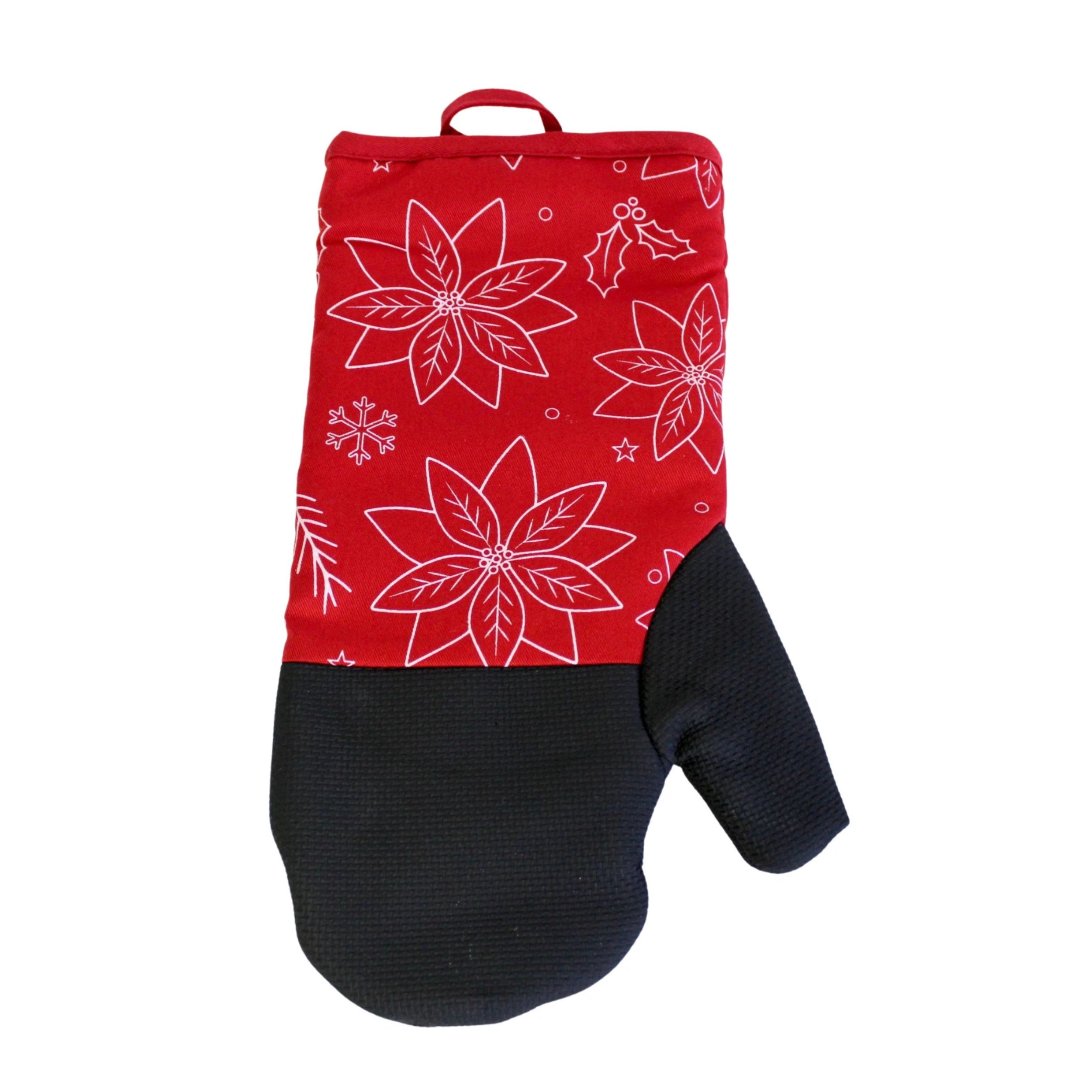 Home Collection Christmas Neoprene Oven Mitt & Pot Holder Set