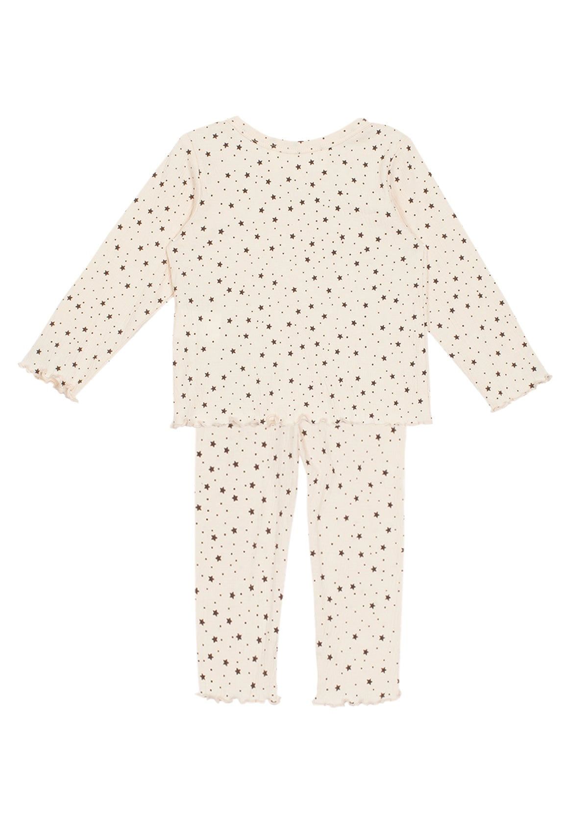 Mabel and Honey Starry Night Textured Knit 2-Piece Set - Cream
