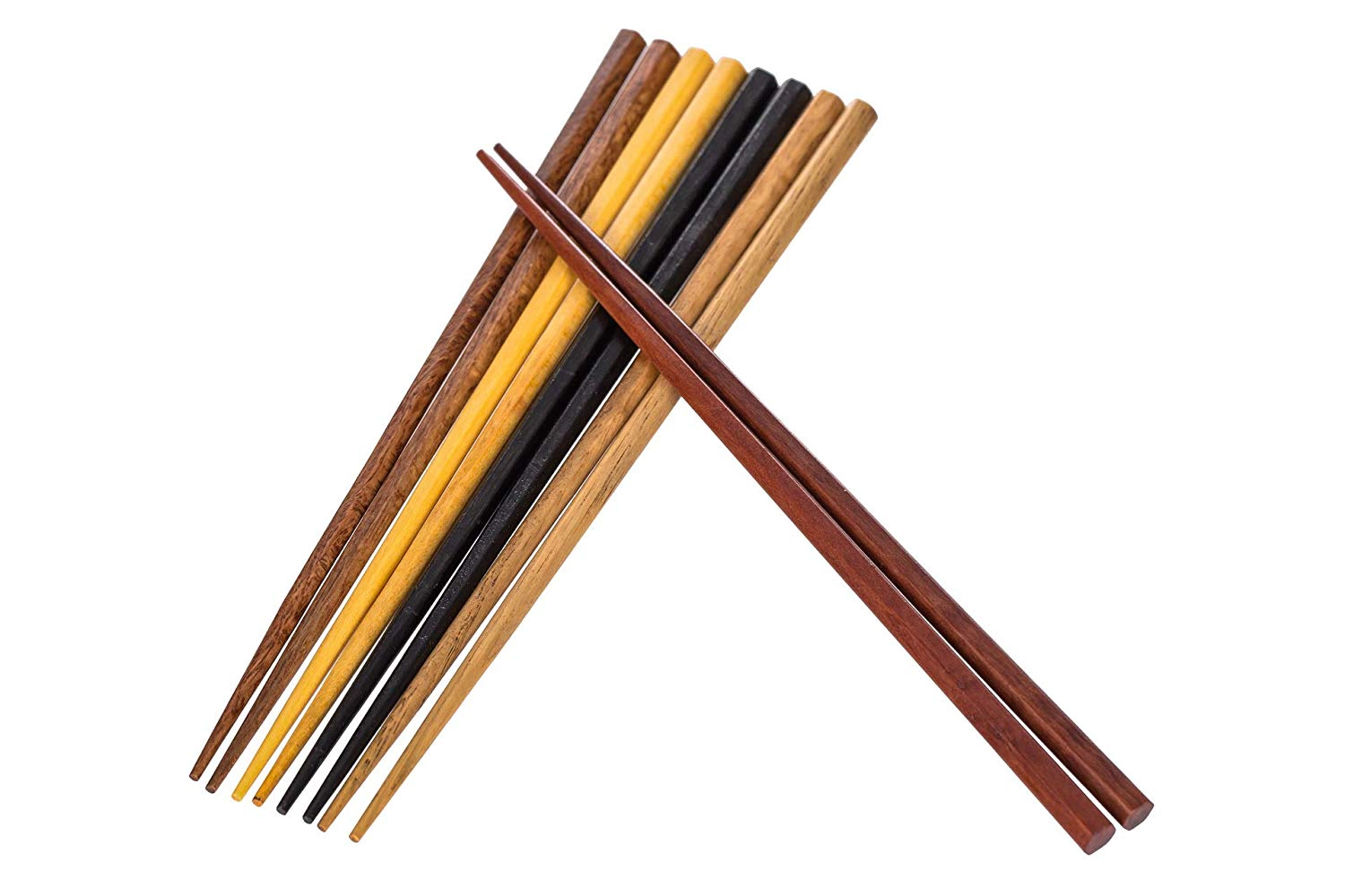 Heim Concept 5 pairs Organic Standard Hardwood Japanese Reusable Wood Chopsticks