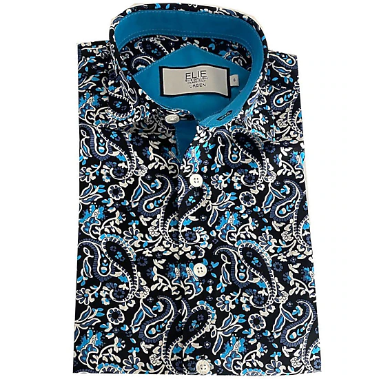 Elie Balleh Boys Slim Fit Paisley Shirt