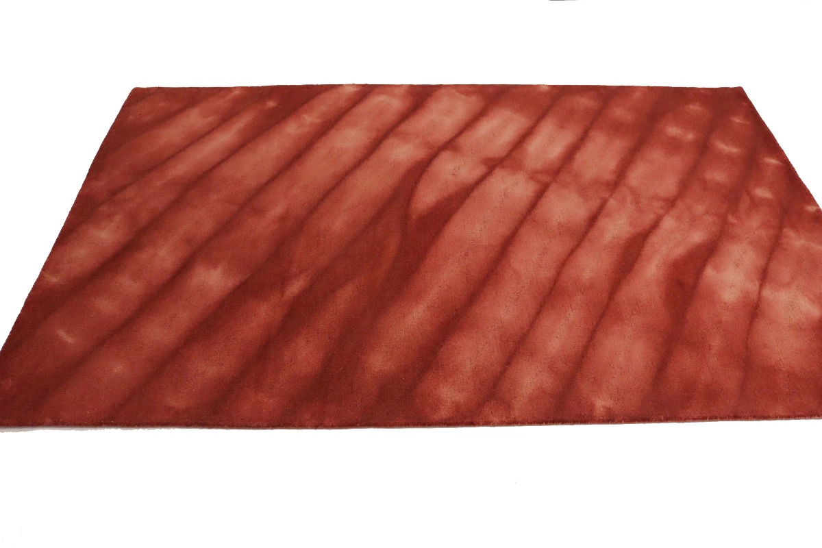 Magic Rugs Maroon Red Tie-Dye 5X8 Hand-Tufted Modern Rug