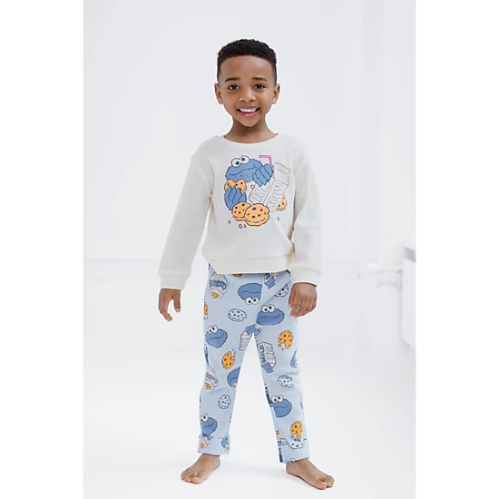 Sesame Street Cookie Monster Boys' 2-Piece Sweatshirt and Pants Set
