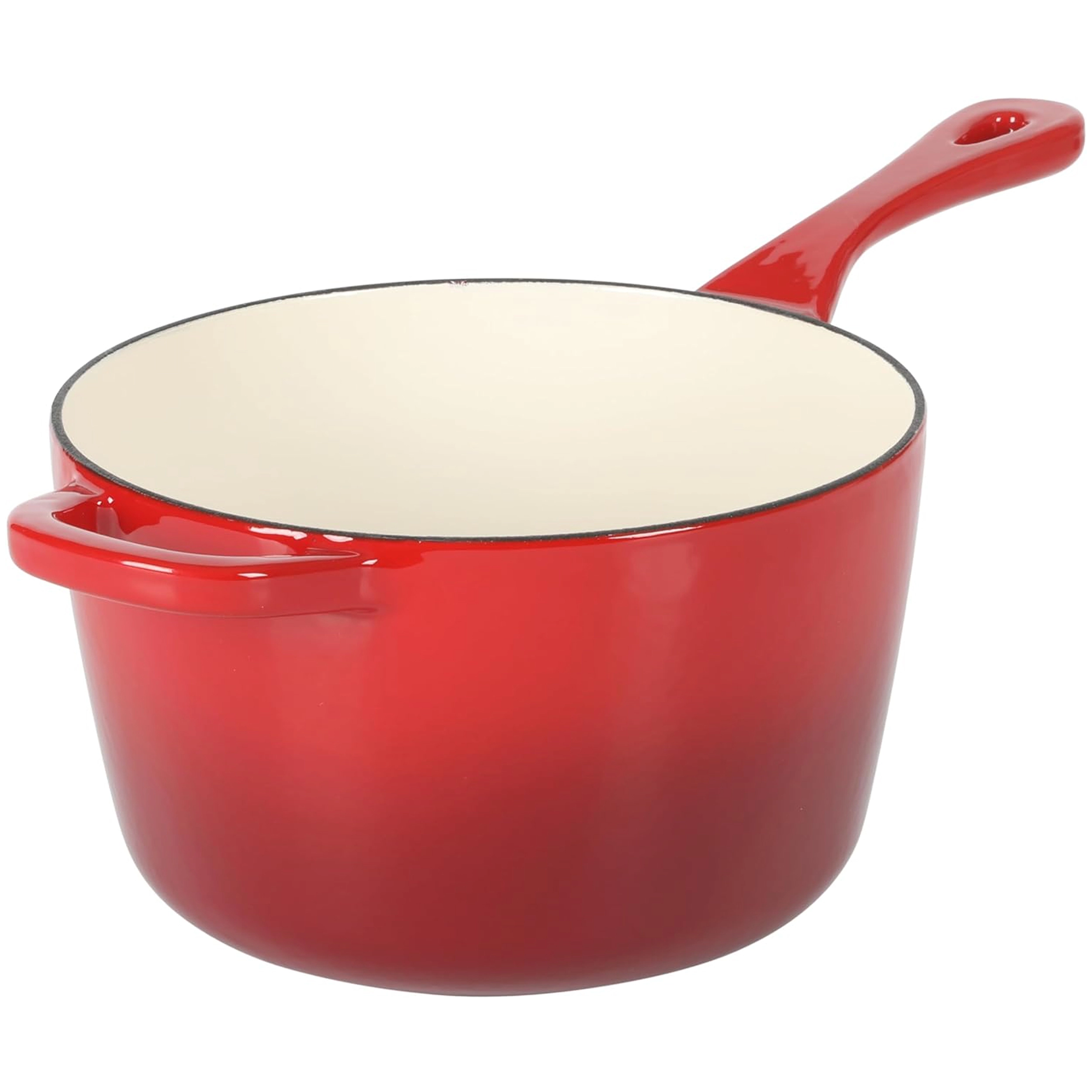 Crock-Pot Artisan 3 Quart Enameled Cast Iron Saucepan with Lid Teal and Silver